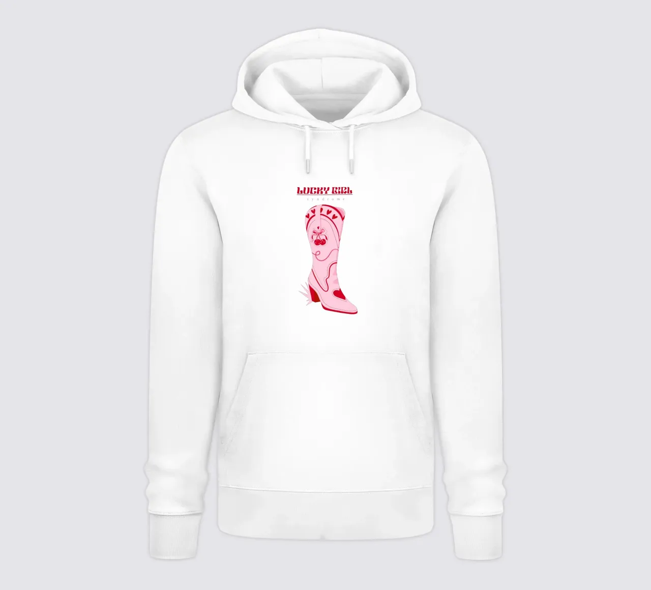Síndrome de la chica afortunada sudadera con capucha de Kika illu