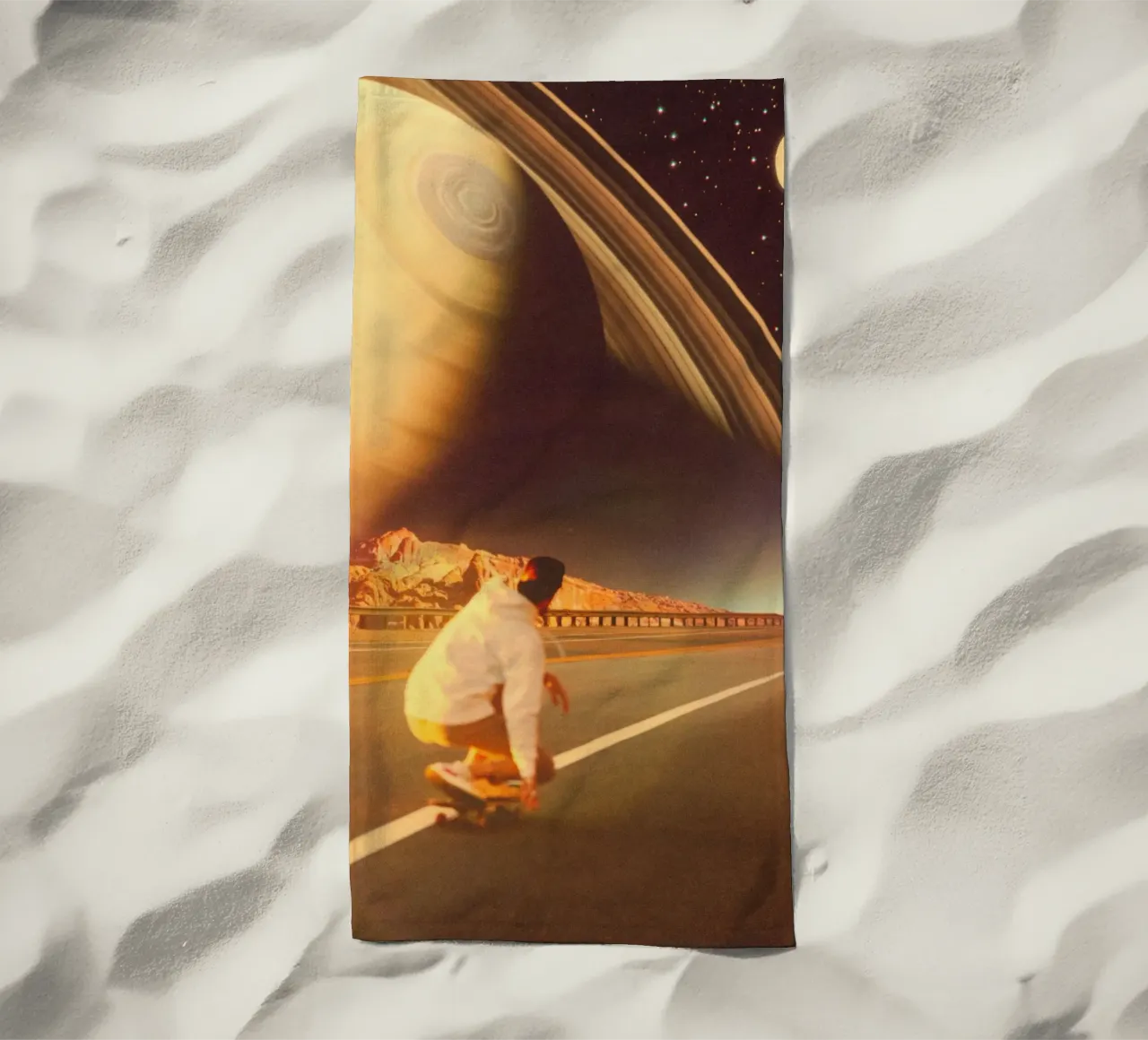 Space Sk8r beach towel by Taudalpoi