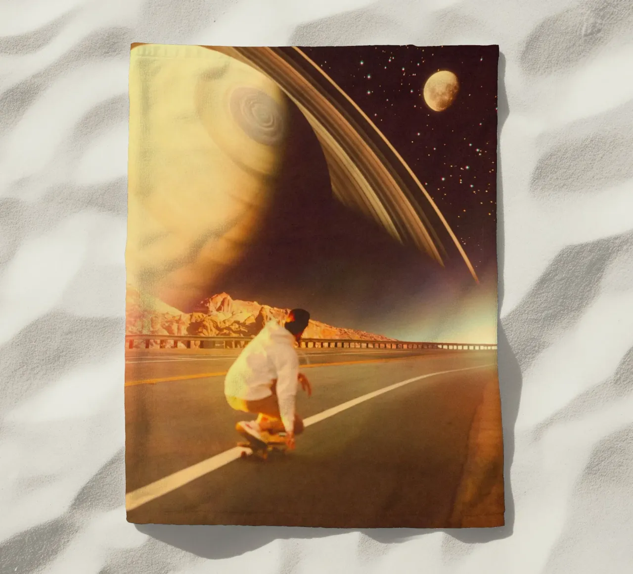 Space Sk8r beach towel by Taudalpoi