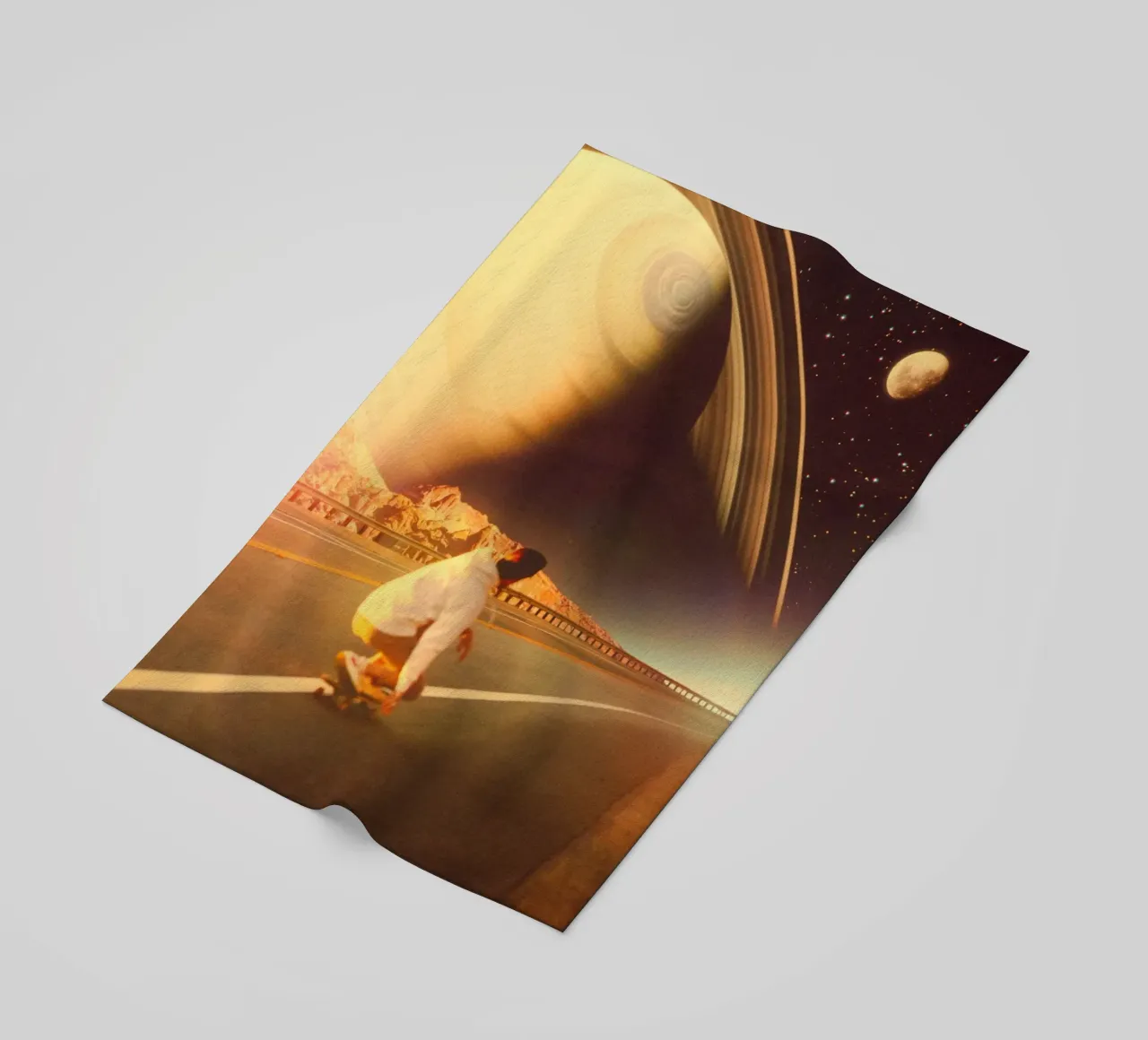 Space Sk8r beach towel by Taudalpoi