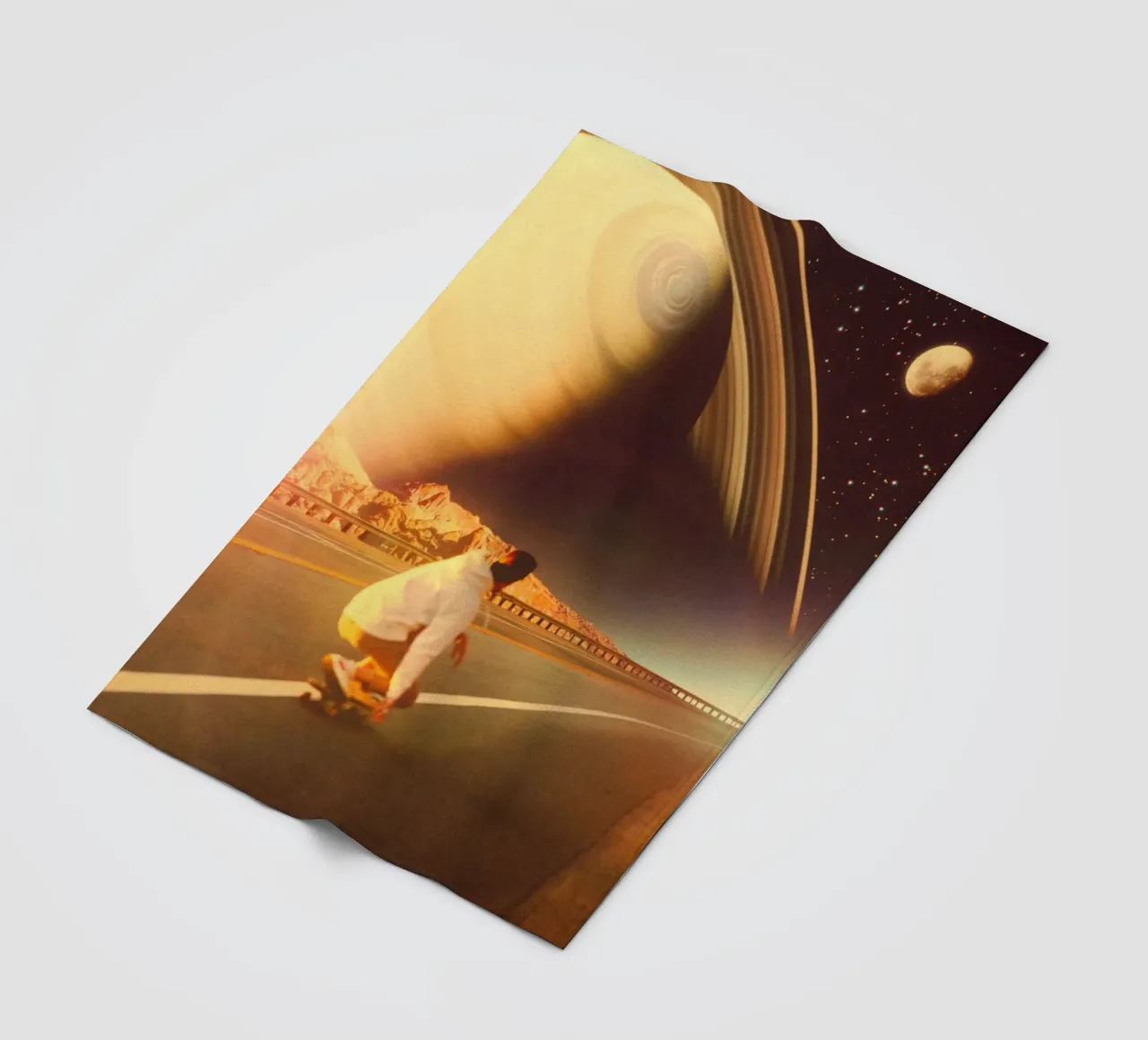 Space Sk8r fleece blanket by Taudalpoi