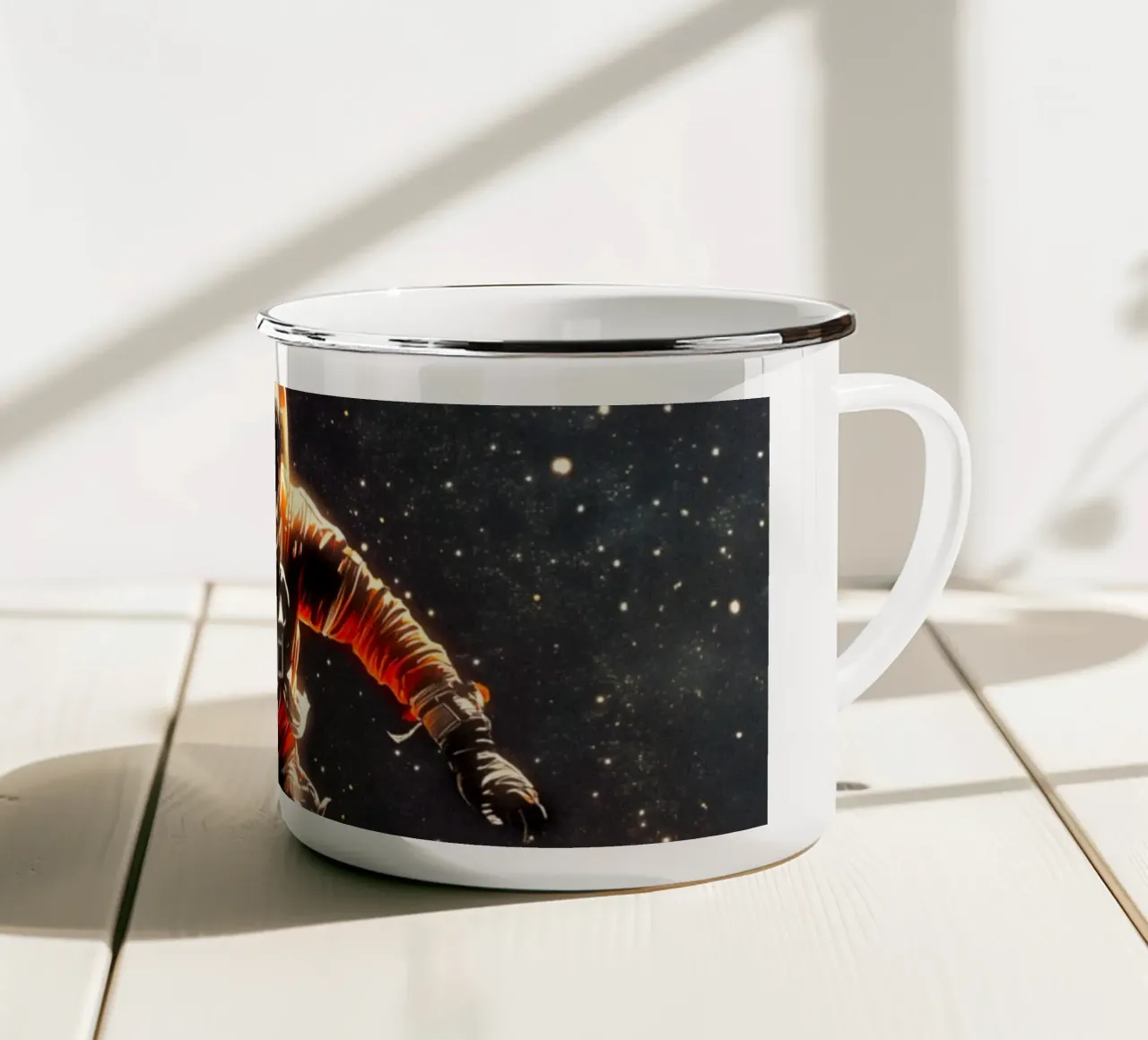 Astronauta nello spazio tazza in smalto da Taudalpoi