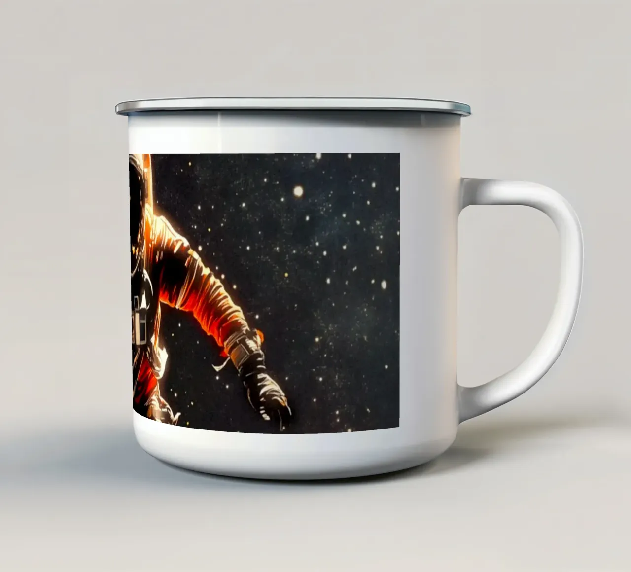 Astronauta nello spazio tazza in smalto da Taudalpoi