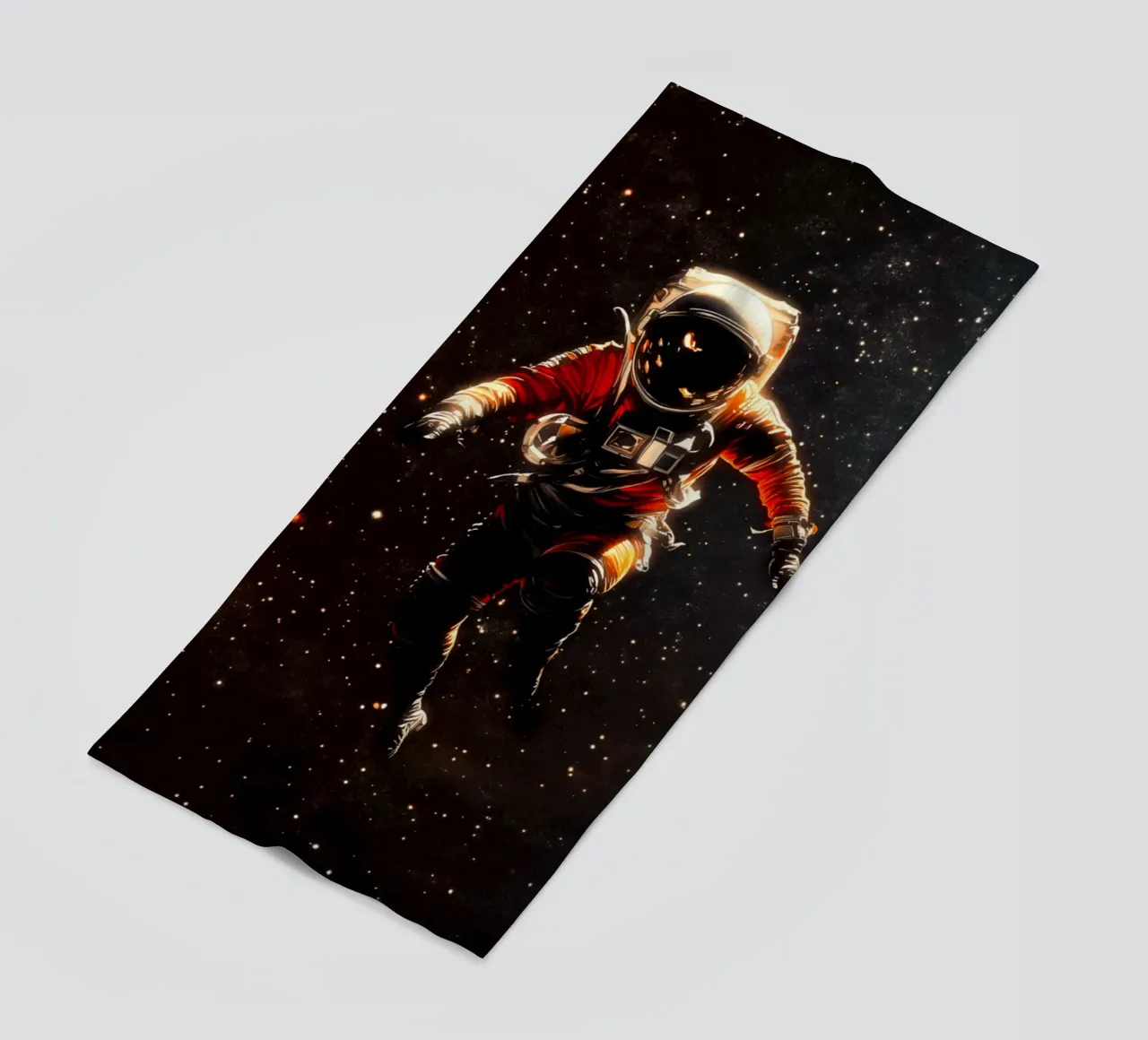 Astronaut In Space beach towel by Taudalpoi