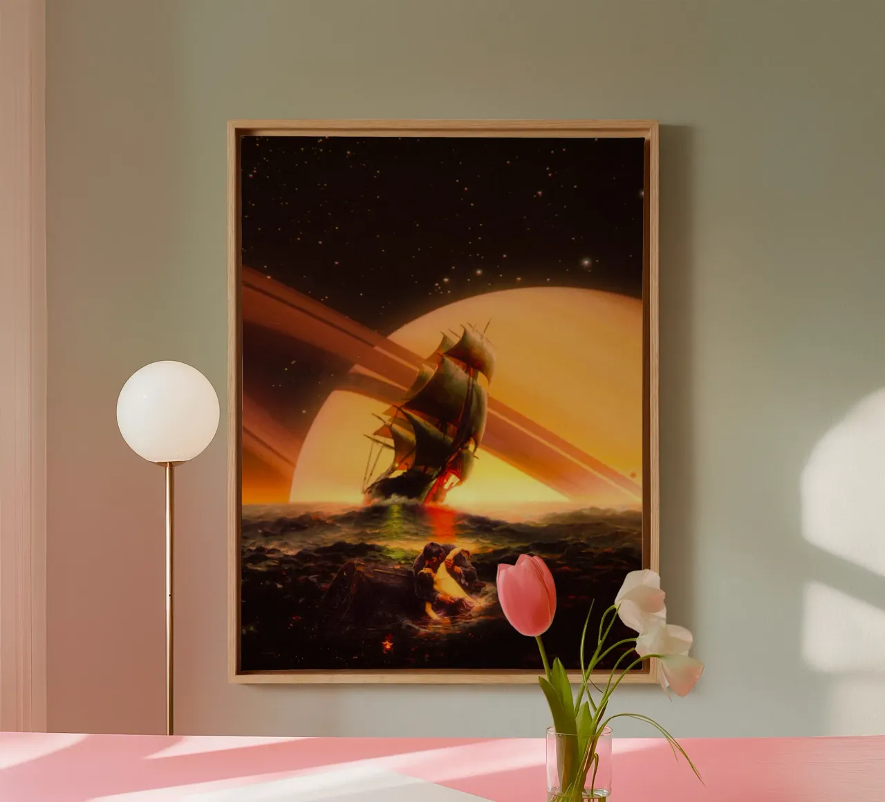 De reis van de ruimte Odyssee canvas met Baklijst van Taudalpoi