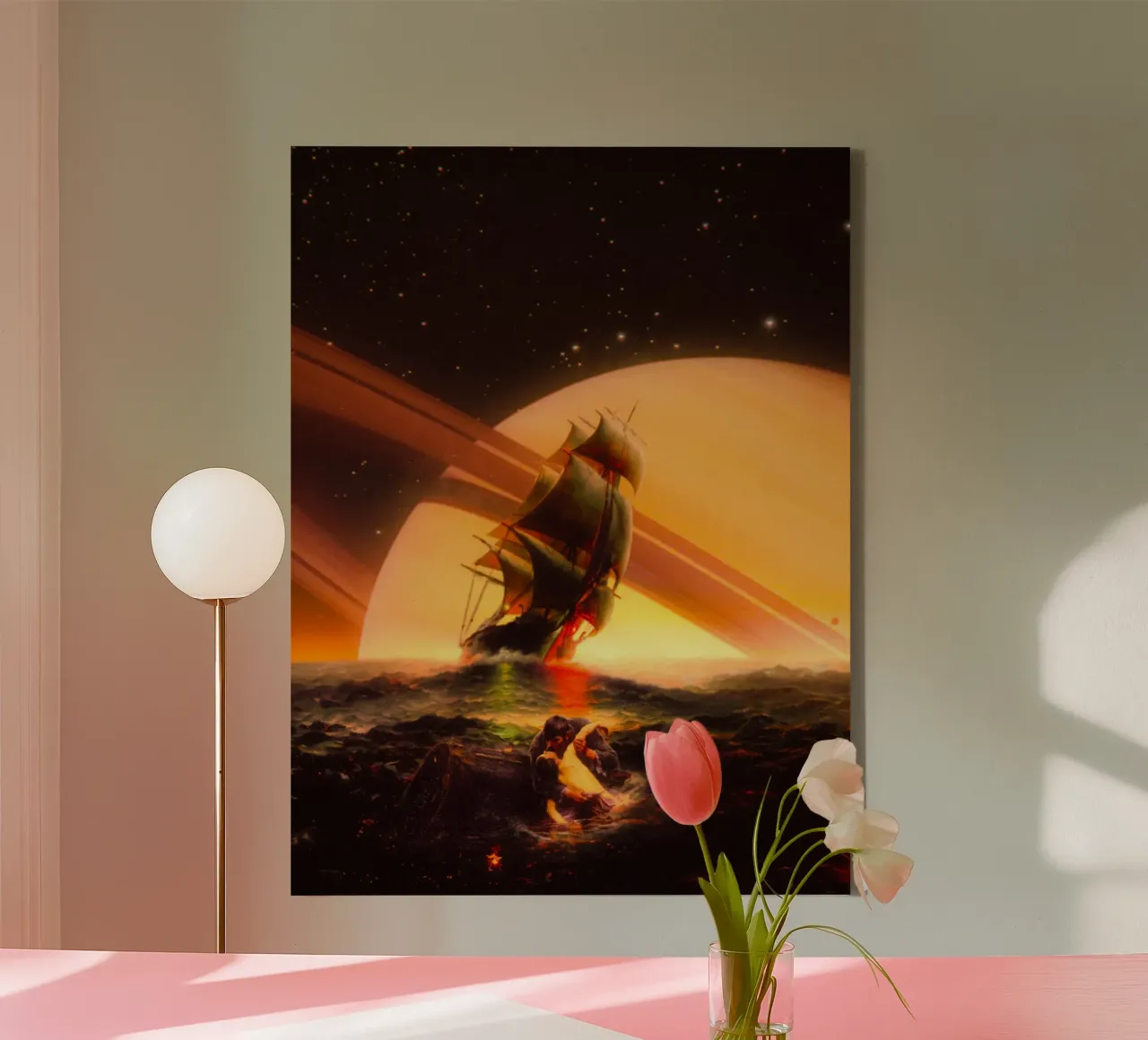 De reis van de ruimte Odyssee canvas met Baklijst van Taudalpoi