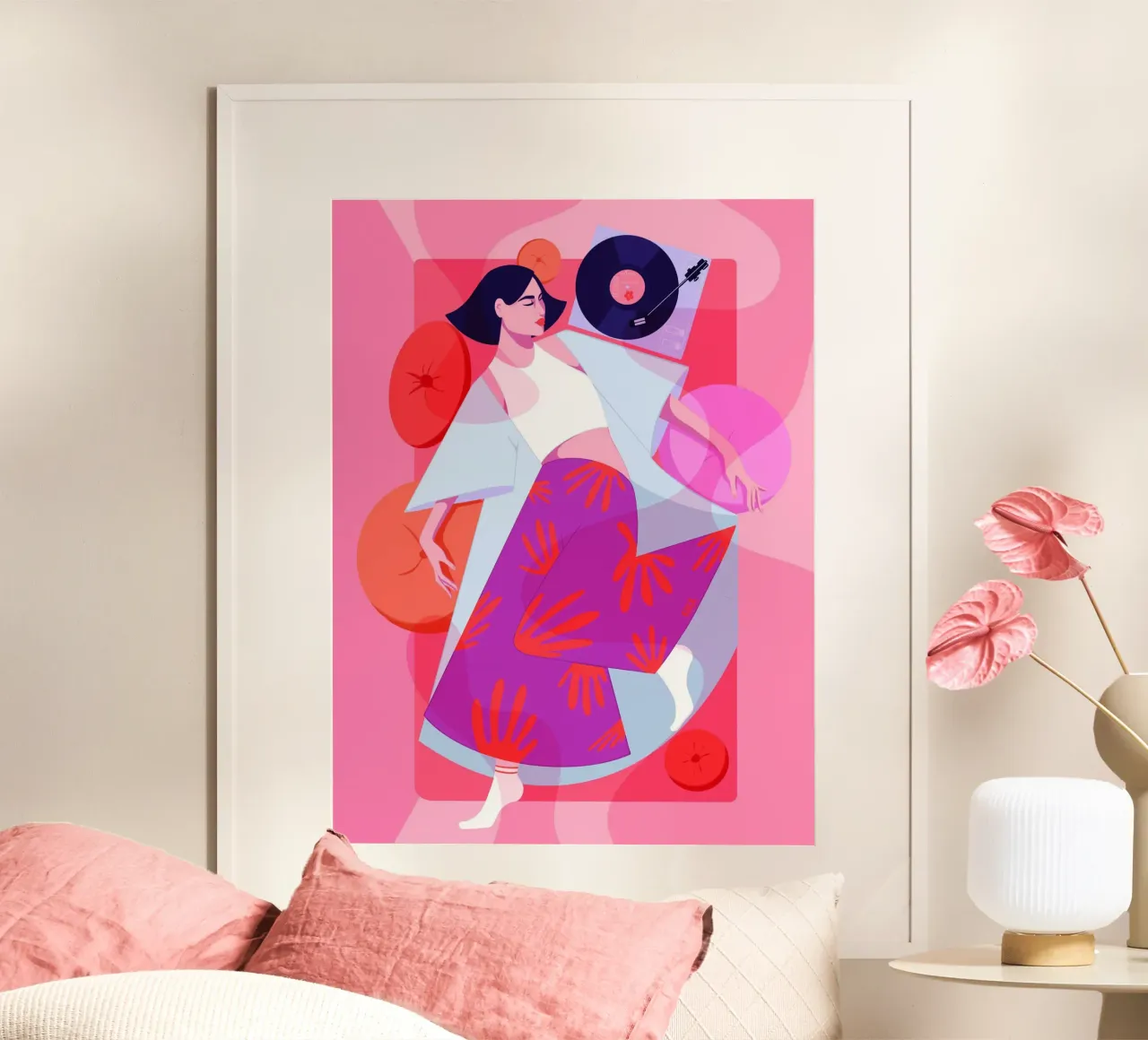 Harmony of sounds poster con telaio in alluminio da Kika illu
