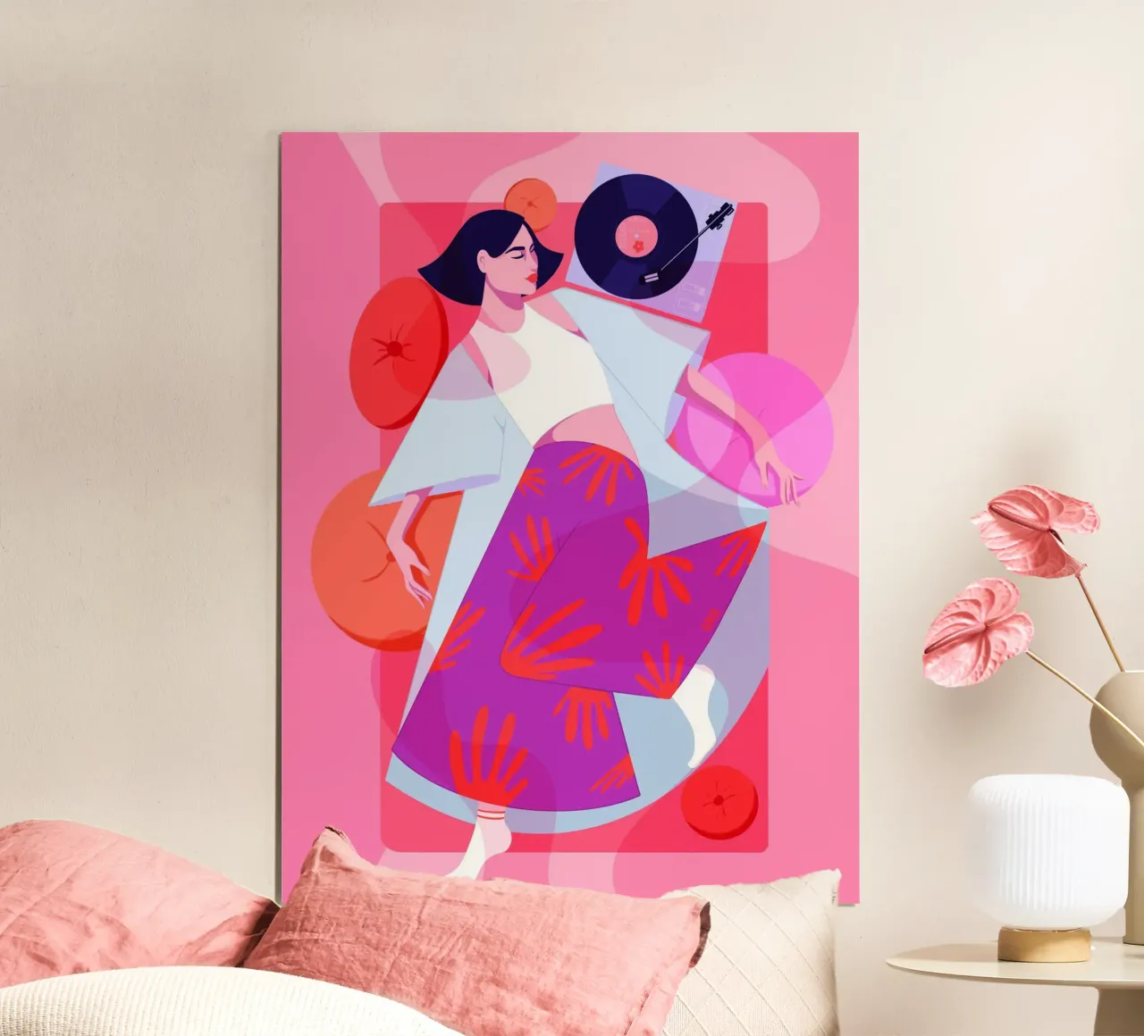 Harmony of sounds poster con telaio in alluminio da Kika illu