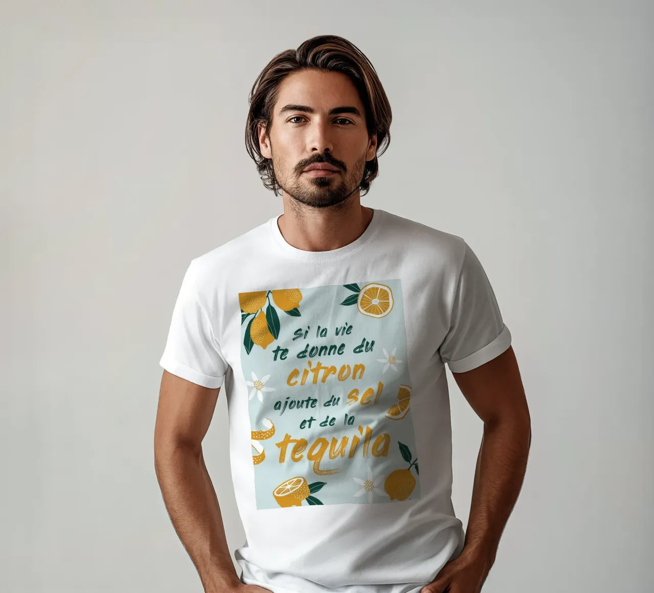 si la vie te donne du citron ajoute du sel te de la tequila t-shirt da alice