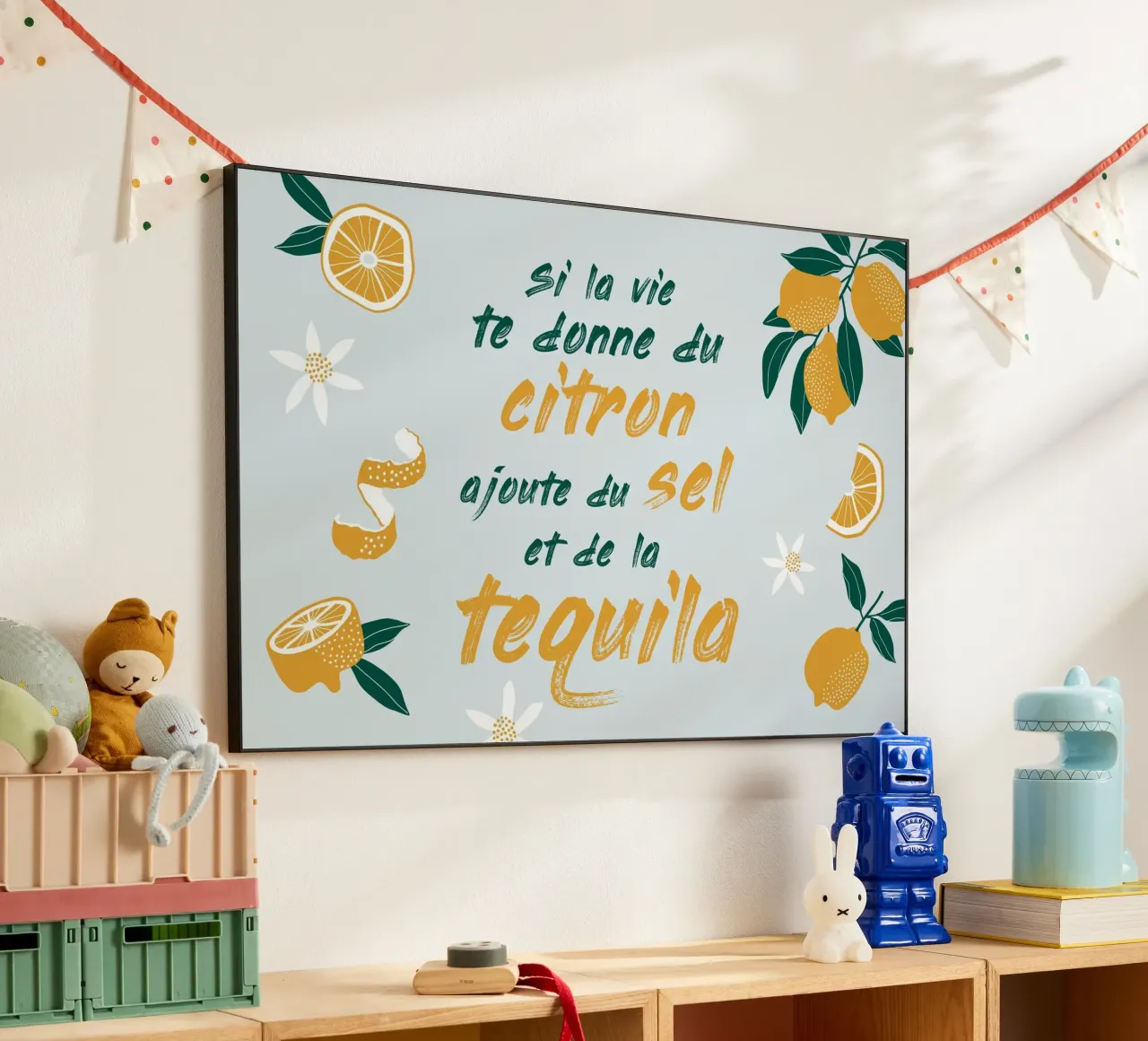 si la vie te donne du citron ajoute du sel te de la tequila alluminio dibond da alice