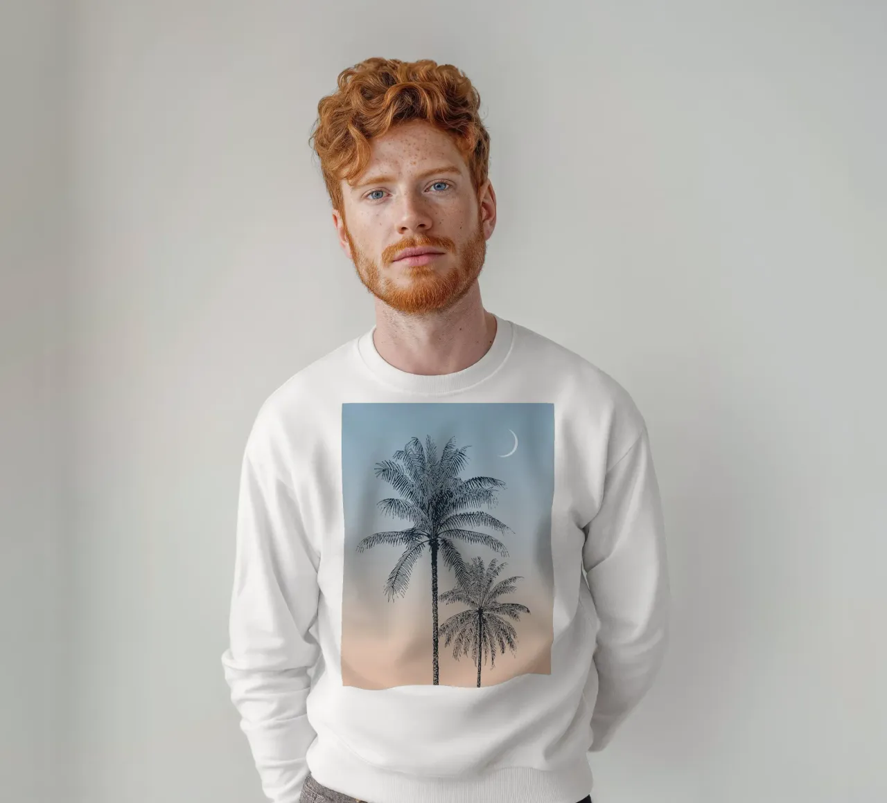 Boho Palm Tree Sunset felpa da apoloprints