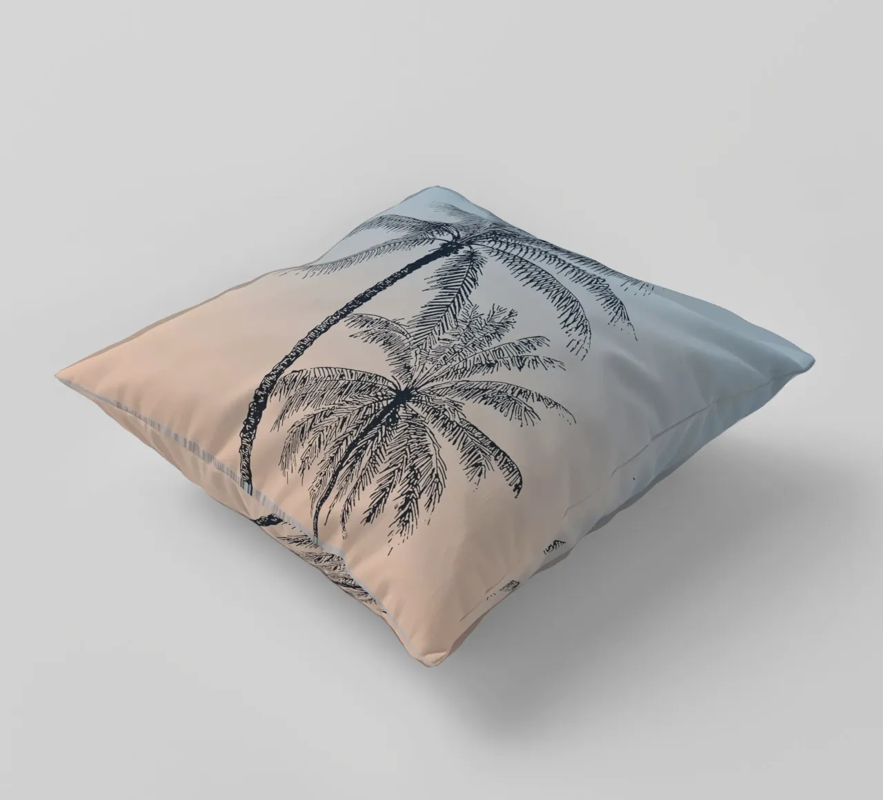 Boho Palm Tree Sunset cuscino da apoloprints