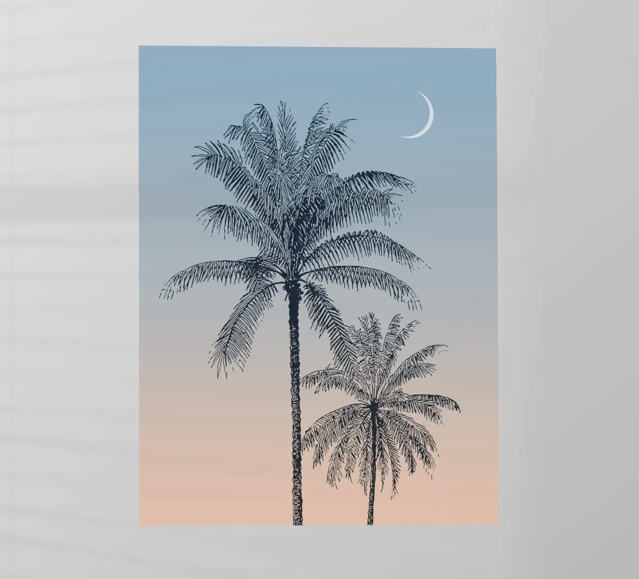 Boho Palm Tree Sunset pellicola backlit da apoloprints