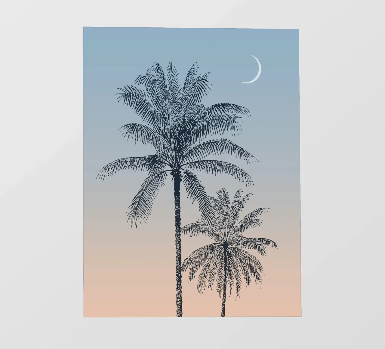 Boho Palm Tree Sunset telo in pvc da apoloprints