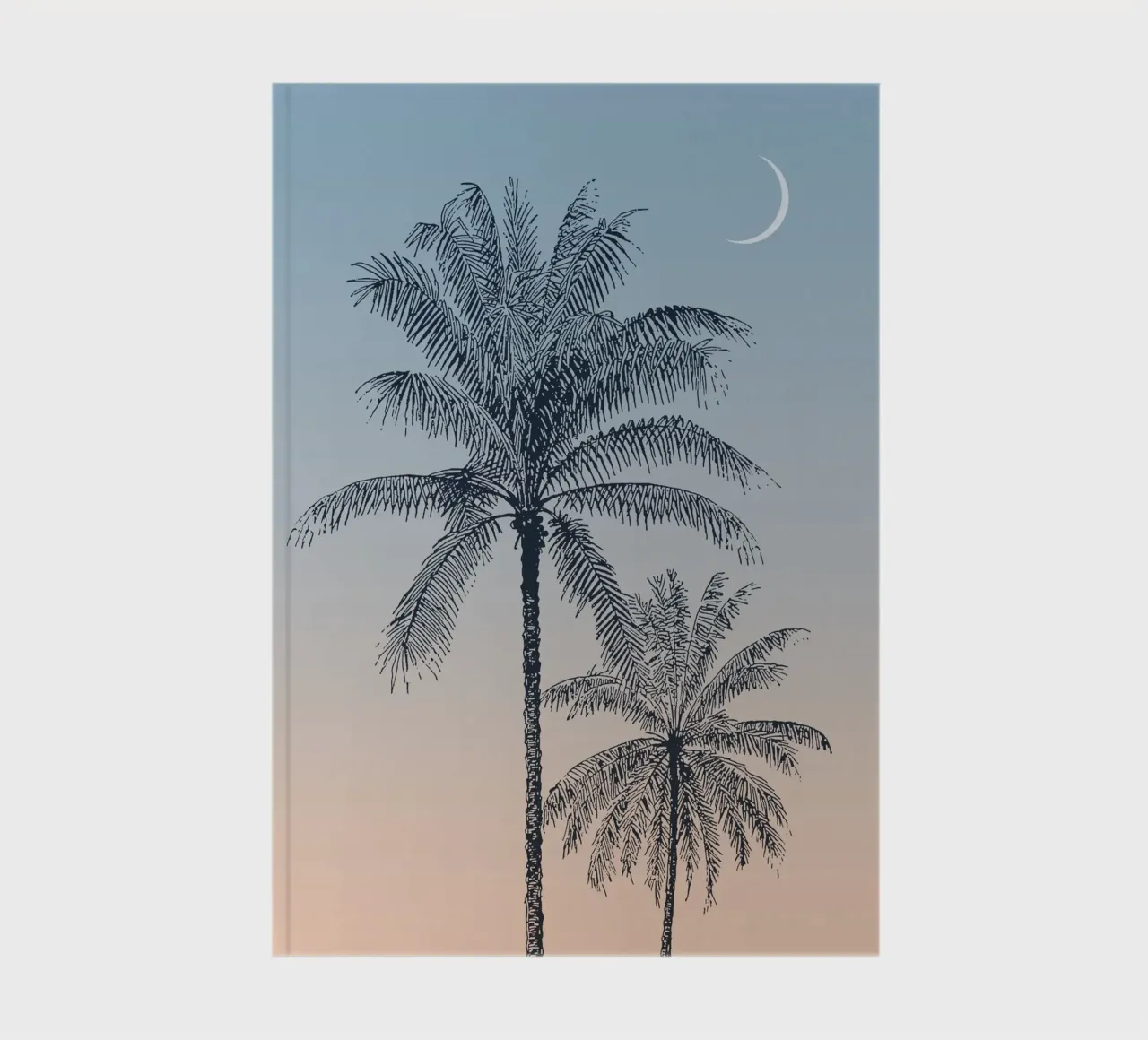 Boho Palm Tree Sunset diario da apoloprints