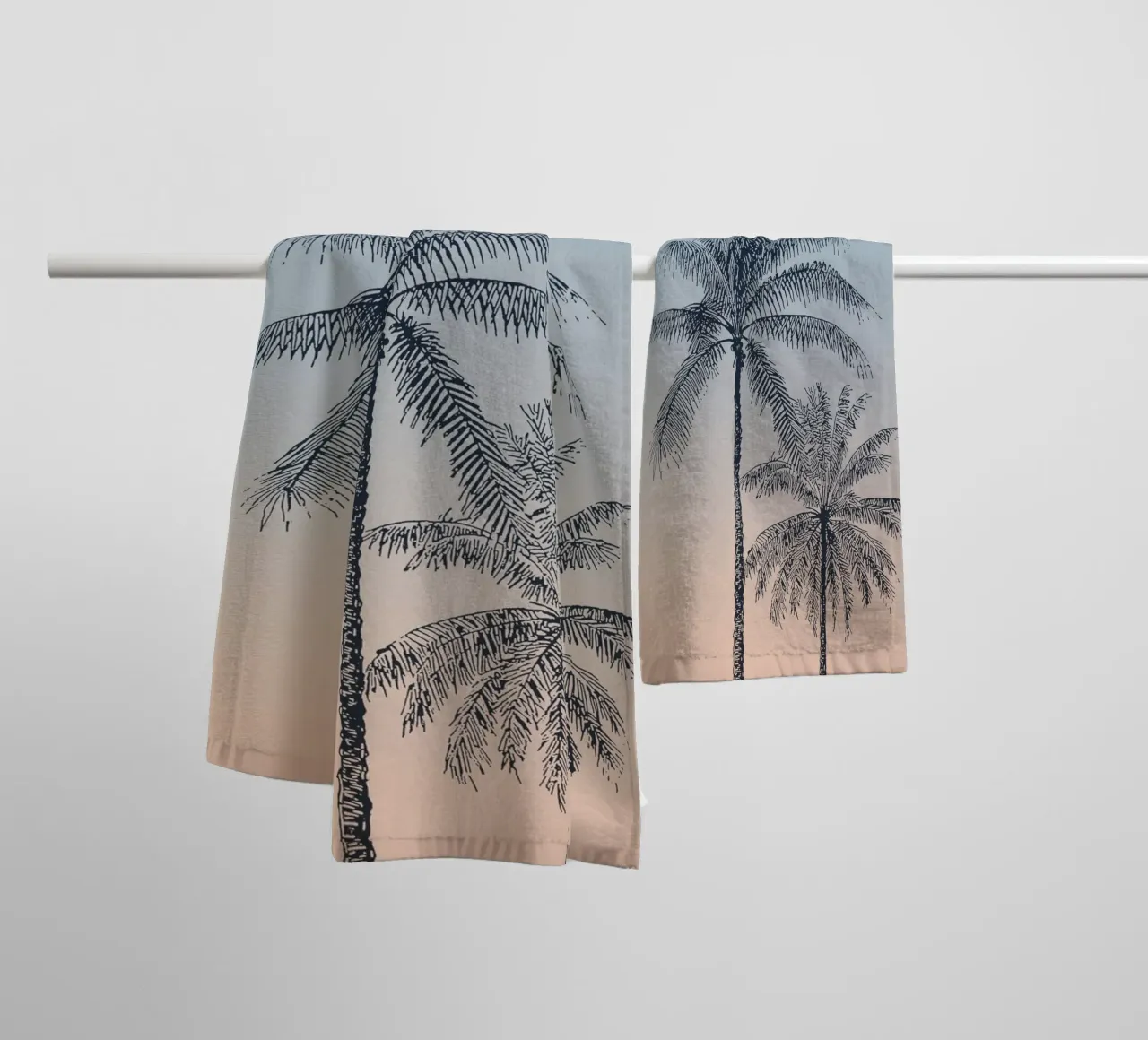 Boho Palm Tree Sunset asciugamano da bagno da apoloprints
