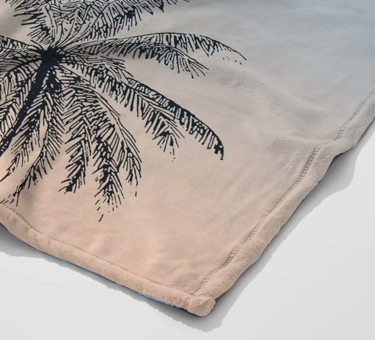 Boho Palm Tree Sunset coperta in pile da apoloprints