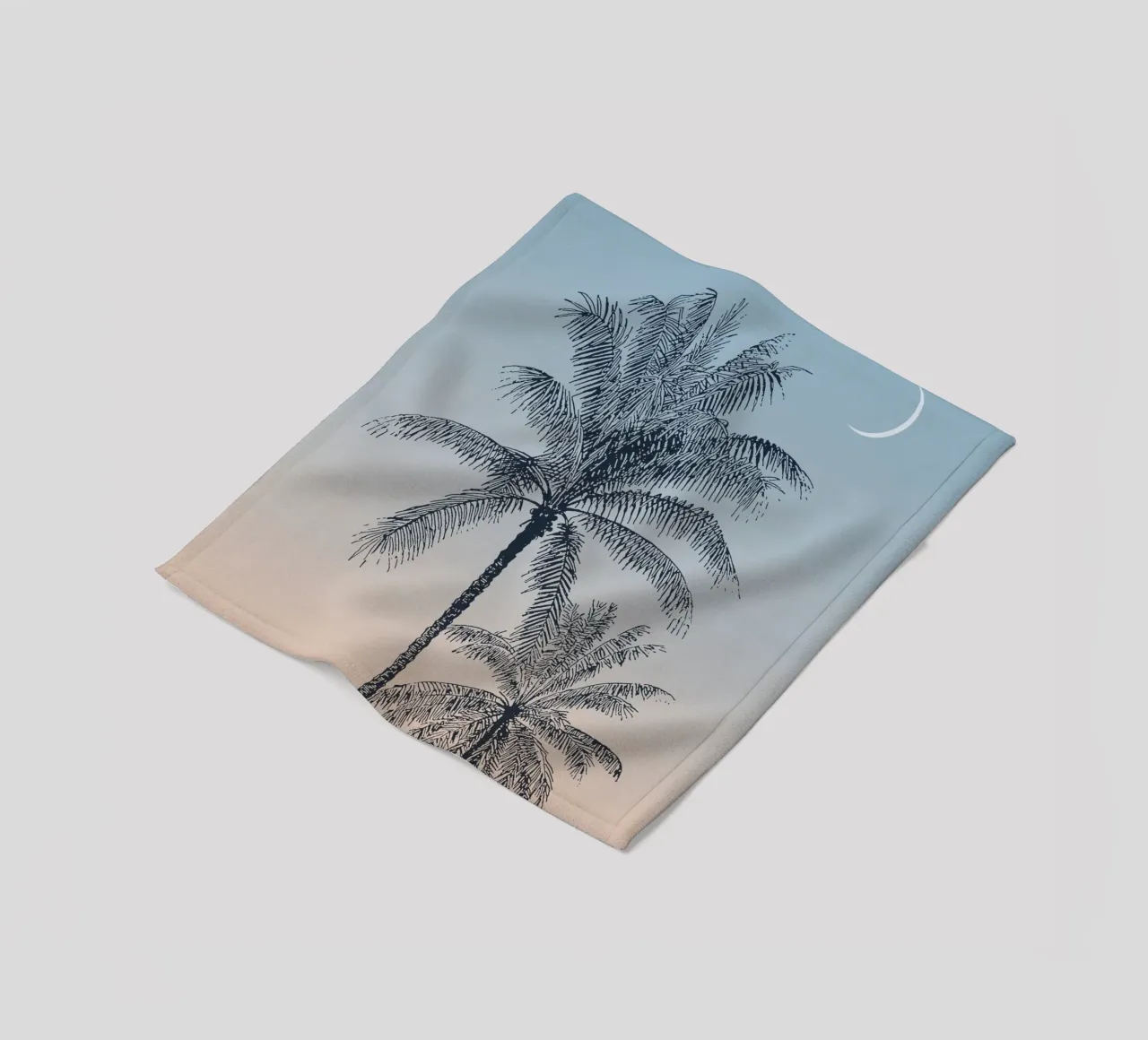 Boho Palm Tree Sunset coperta in pile da apoloprints
