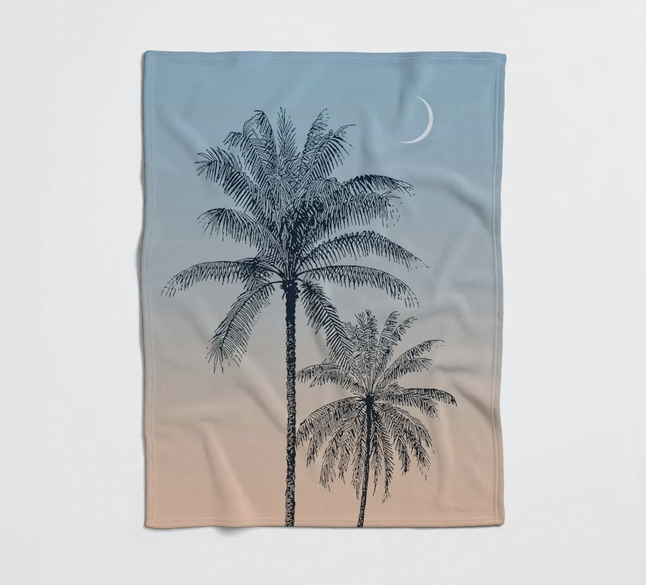 Boho Palm Tree Sunset coperta in pile da apoloprints