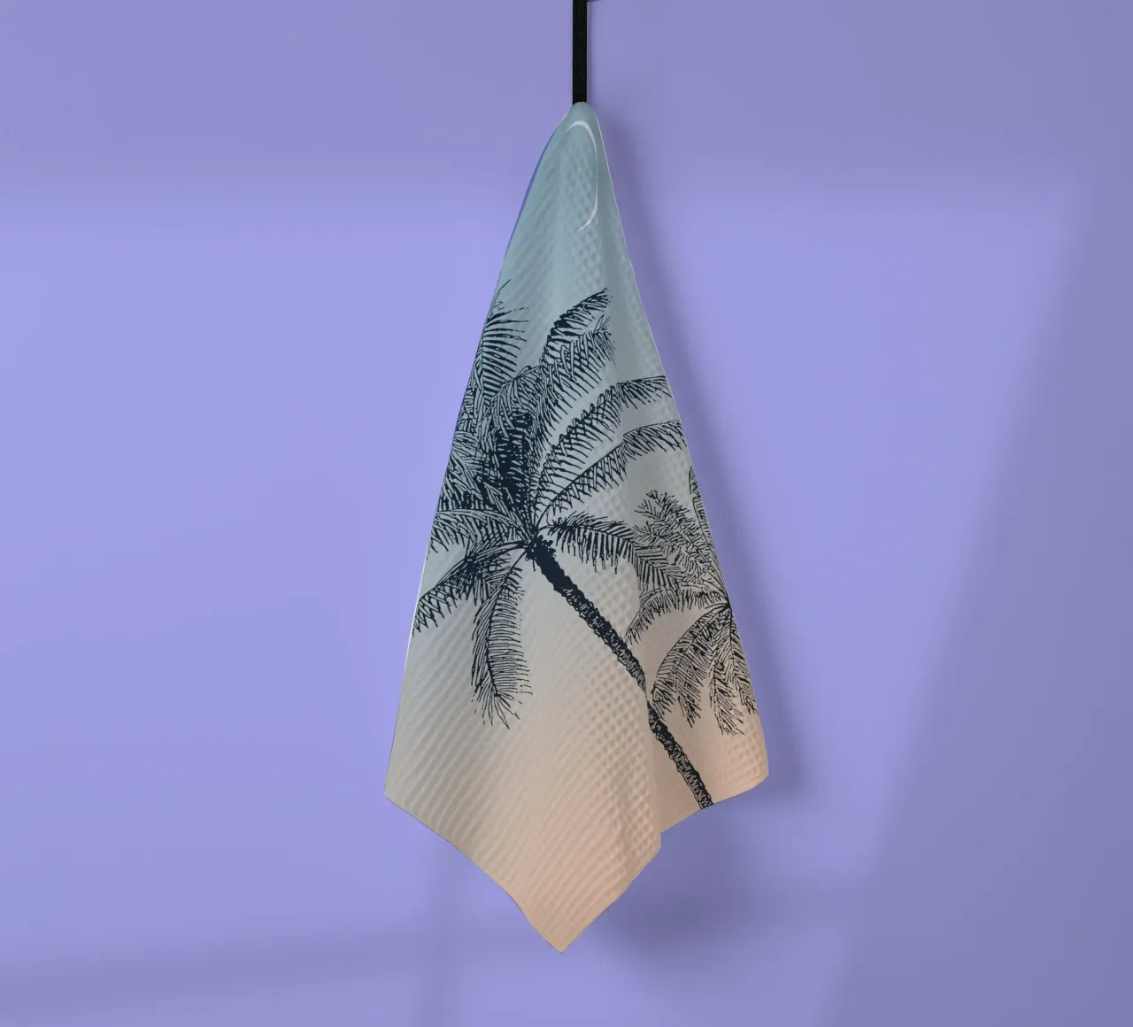 Boho Palm Tree Sunset canovaccio da cucina da apoloprints