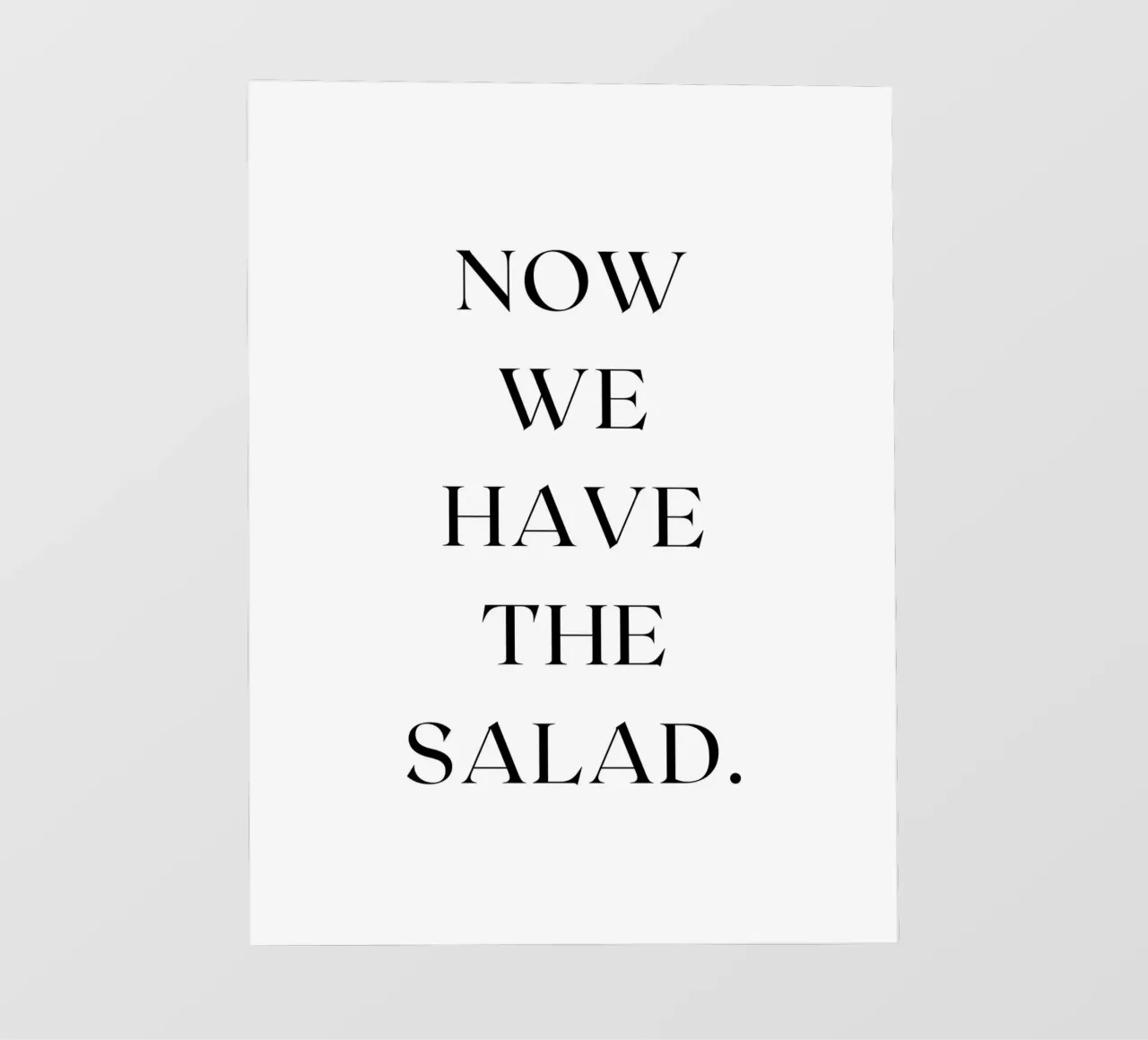 NOW WE HAVE THE SALAD. telo in pvc da ArtDesign by KBK