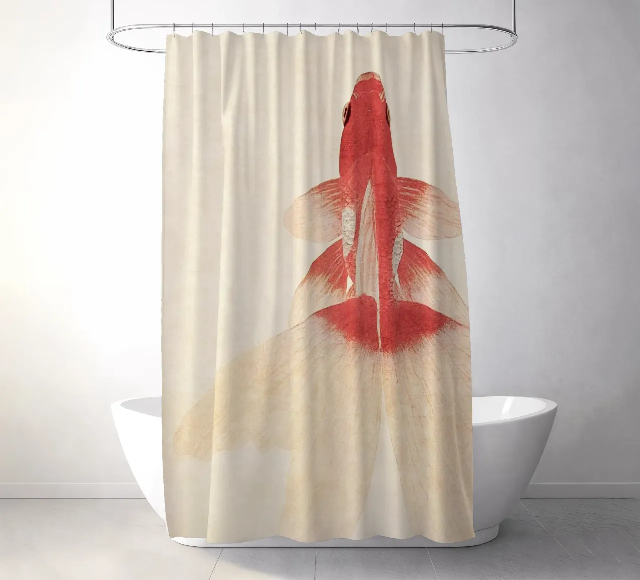 Goldfish shower curtain by apoloprints