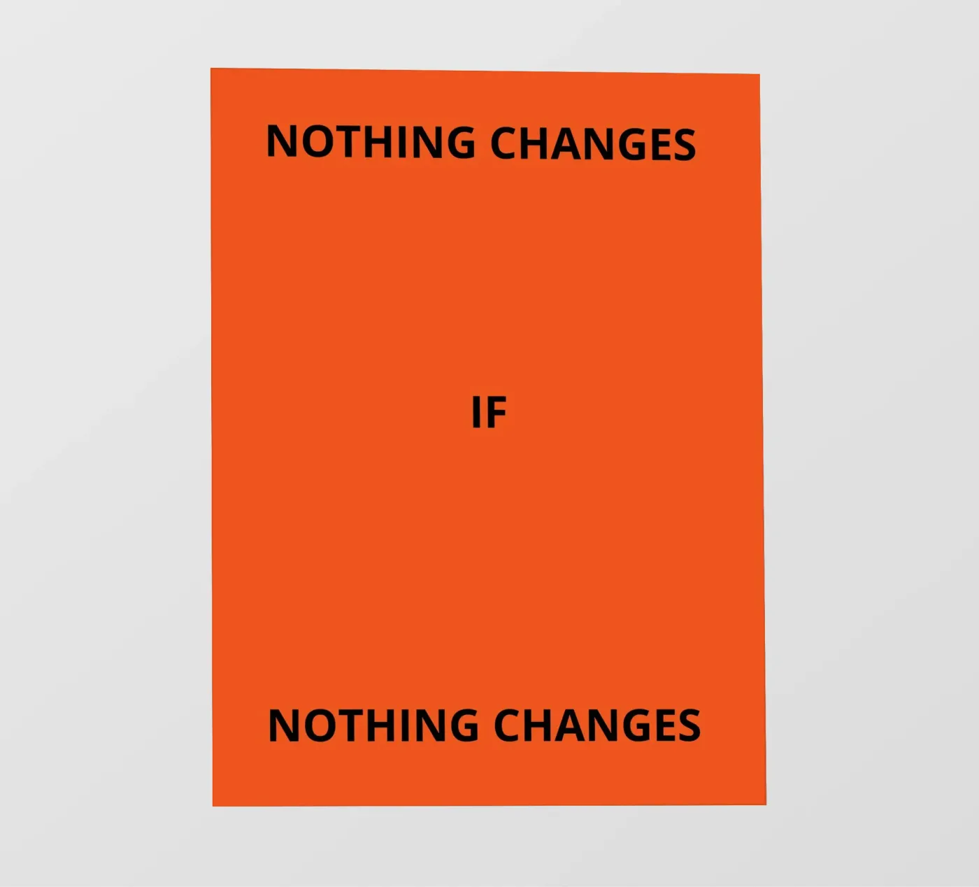 Nothing changes if nothing changes PVC Plane von ramosashop