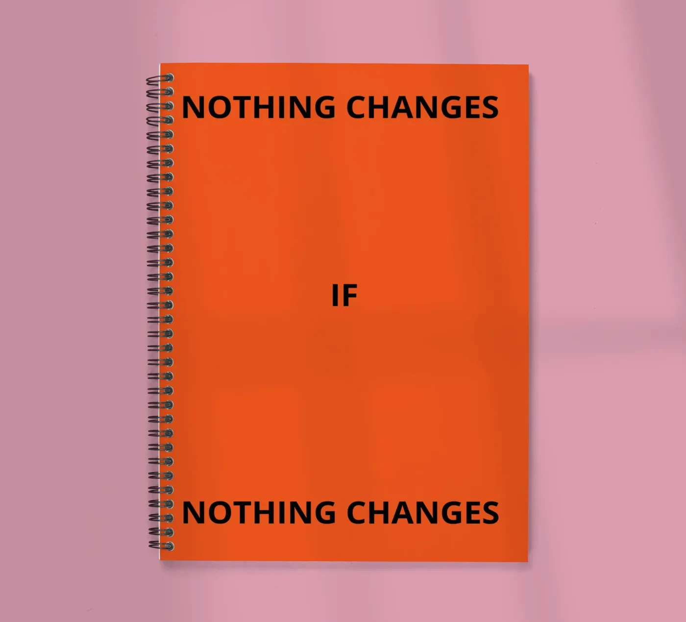 Nothing changes if nothing changes Ringbuch von ramosashop