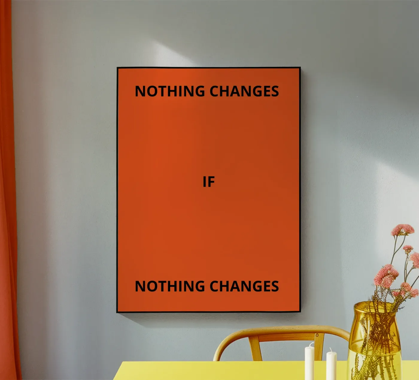 Nothing changes if nothing changes plexiglass da ramosashop