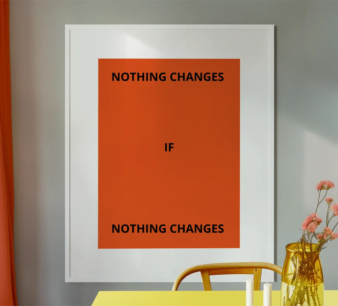 Nothing changes if nothing changes Poster von ramosashop