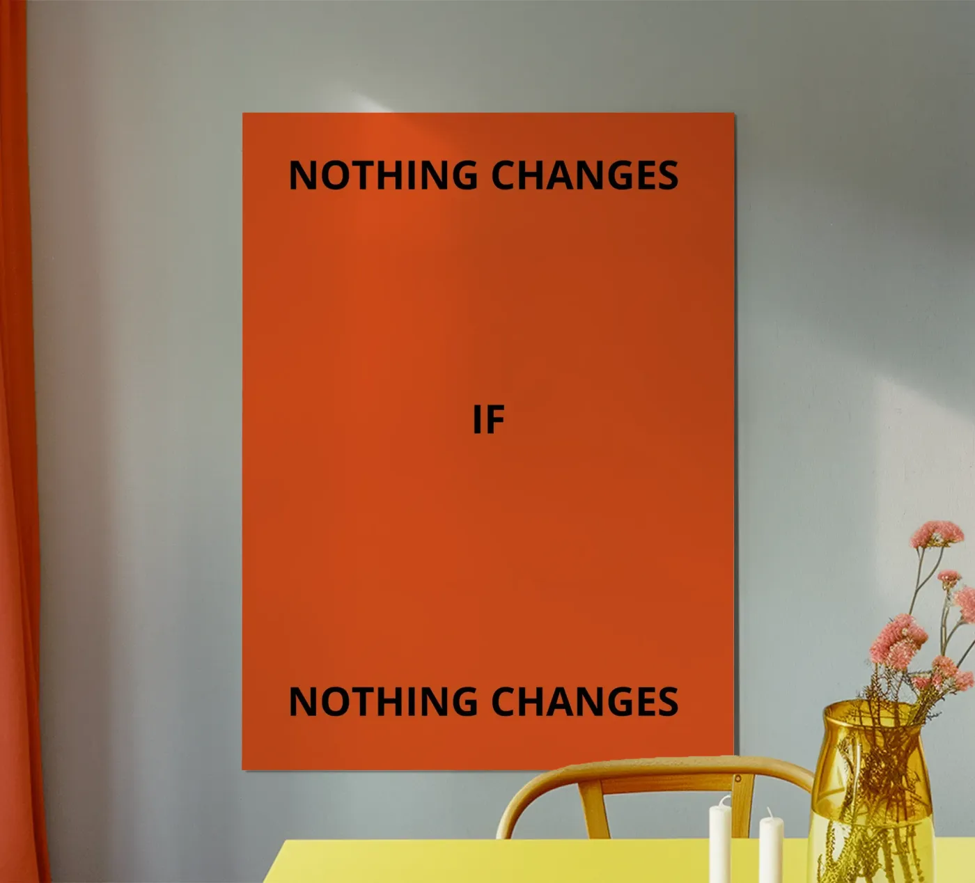 Nothing changes if nothing changes Poster von ramosashop