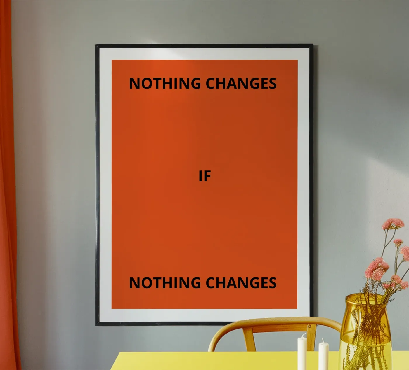 Nothing changes if nothing changes poster da ramosashop