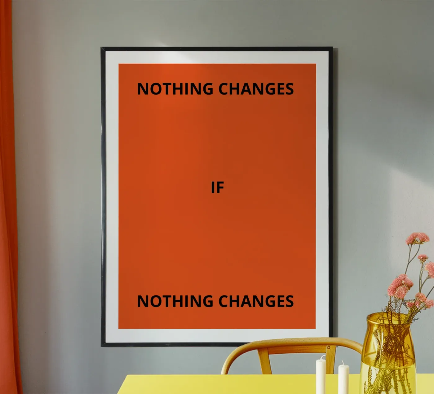 Nothing changes if nothing changes Poster von ramosashop