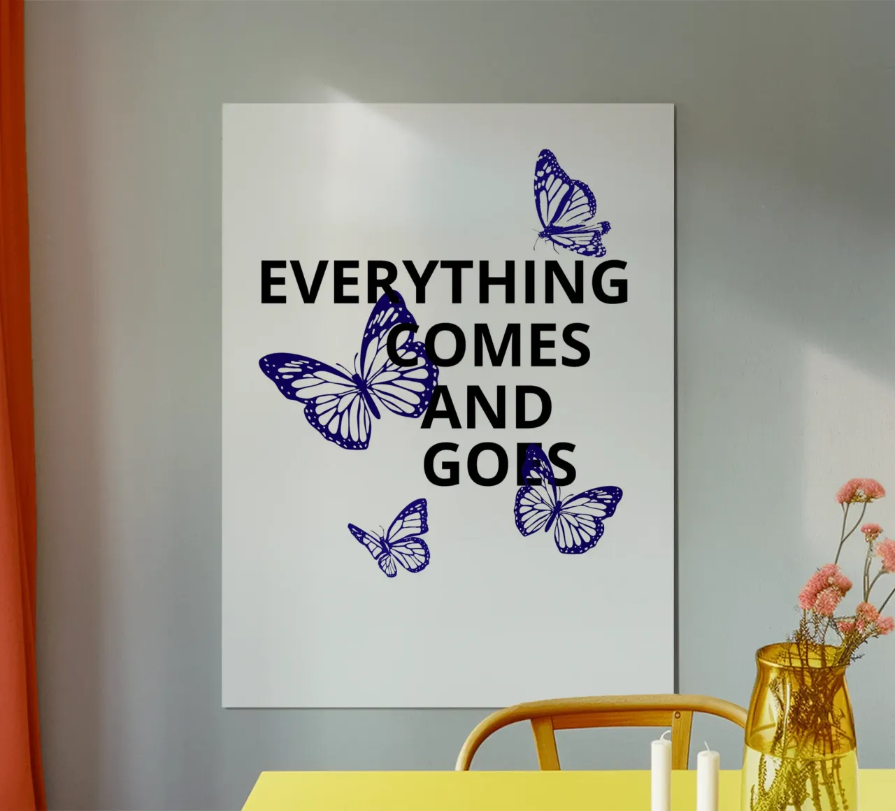 Everything Comes and Goes poster con telaio in plastica da ramosashop