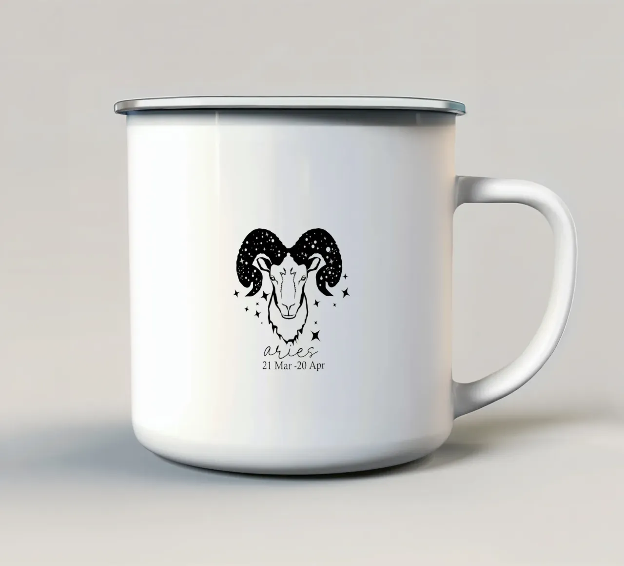 Ariete tazza in smalto da Indigo Rain