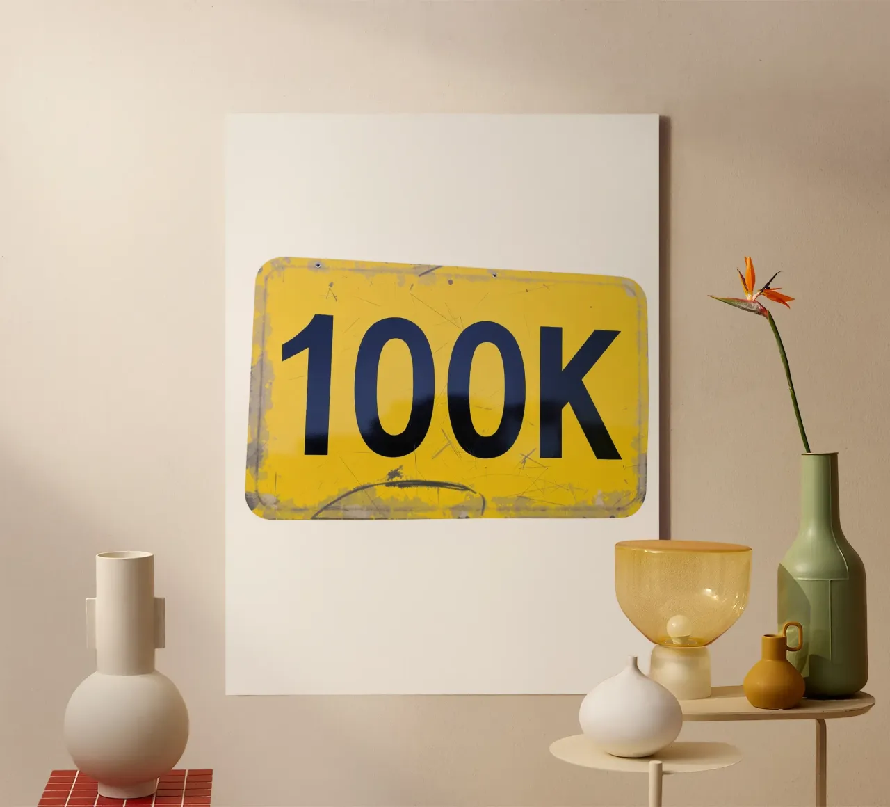 100K X1_BTC tela con Cornice a cassetta da Crypto_Jungle