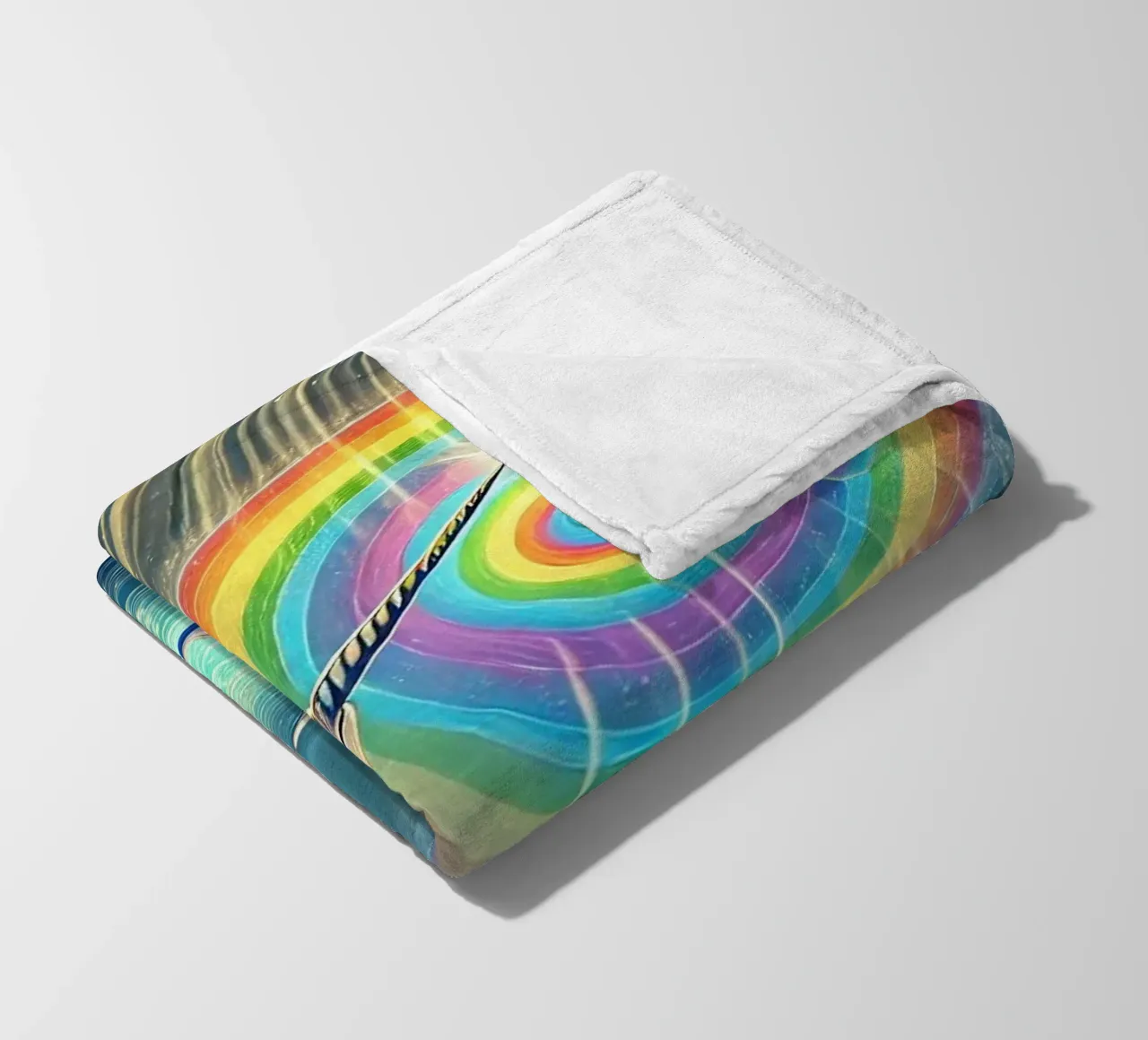 Magical Narwhal's Rainbow Art fleece blanket by FluffyToons