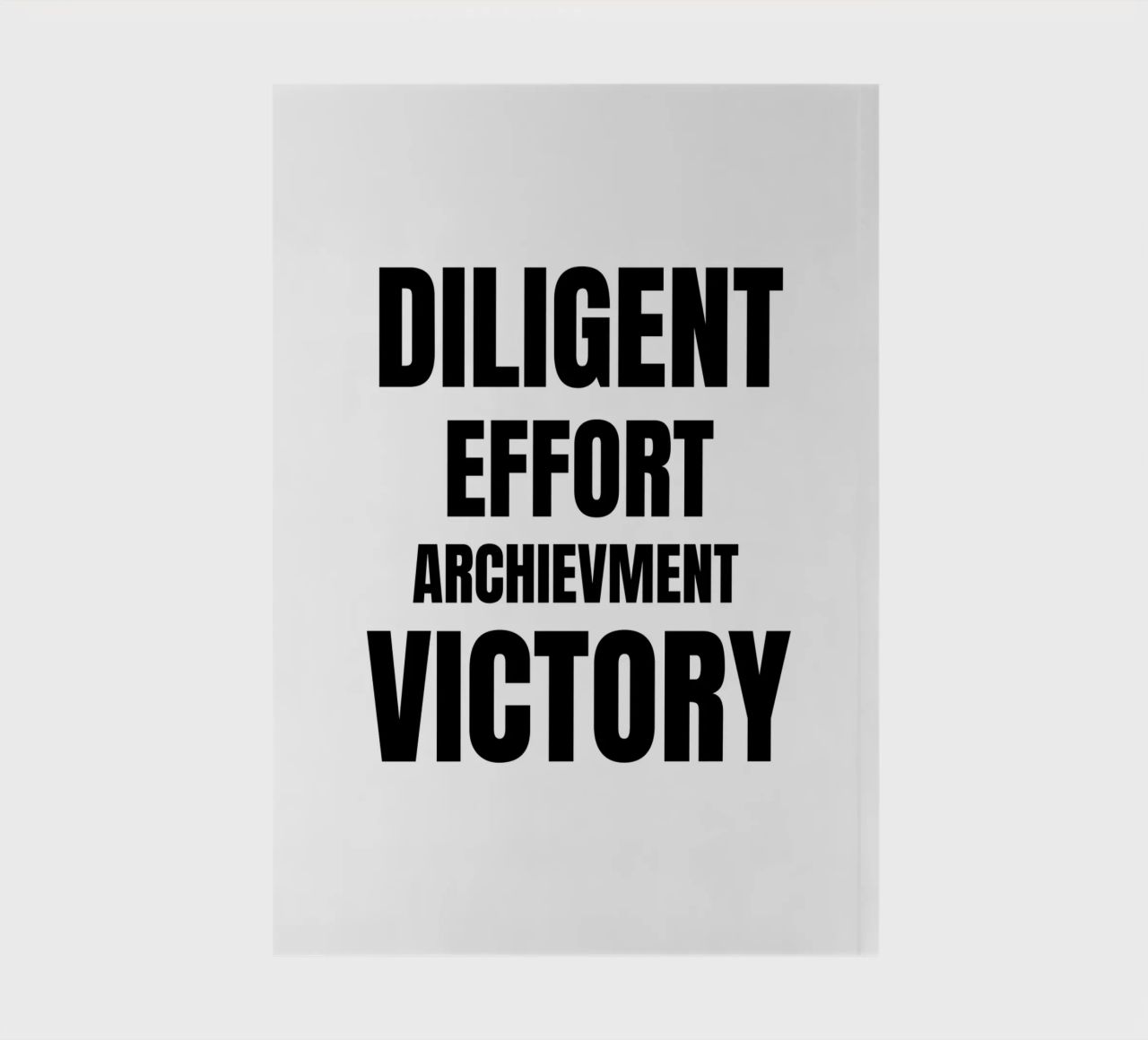 Diligent Effort Archievment Victory notebook by YV TYPOGRAPHY