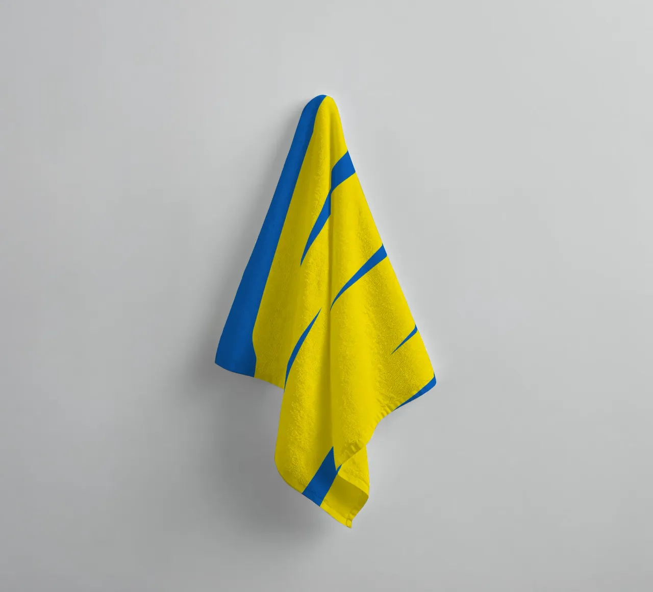 Tonnerre jaune bleu serviette de bain de galihstudio
