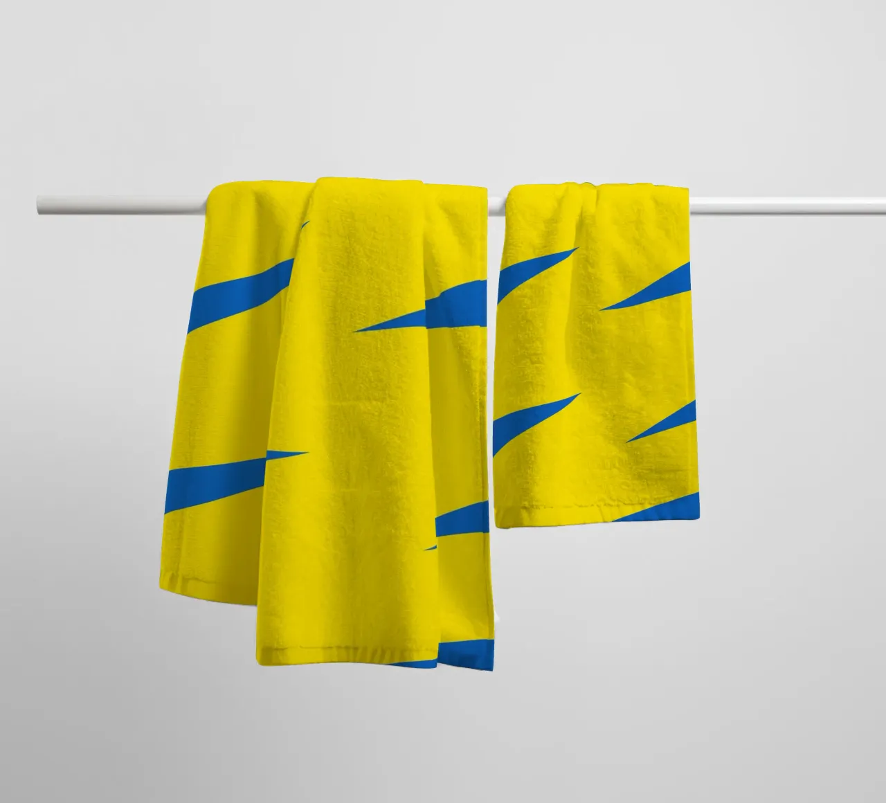 Tonnerre jaune bleu serviette de bain de galihstudio