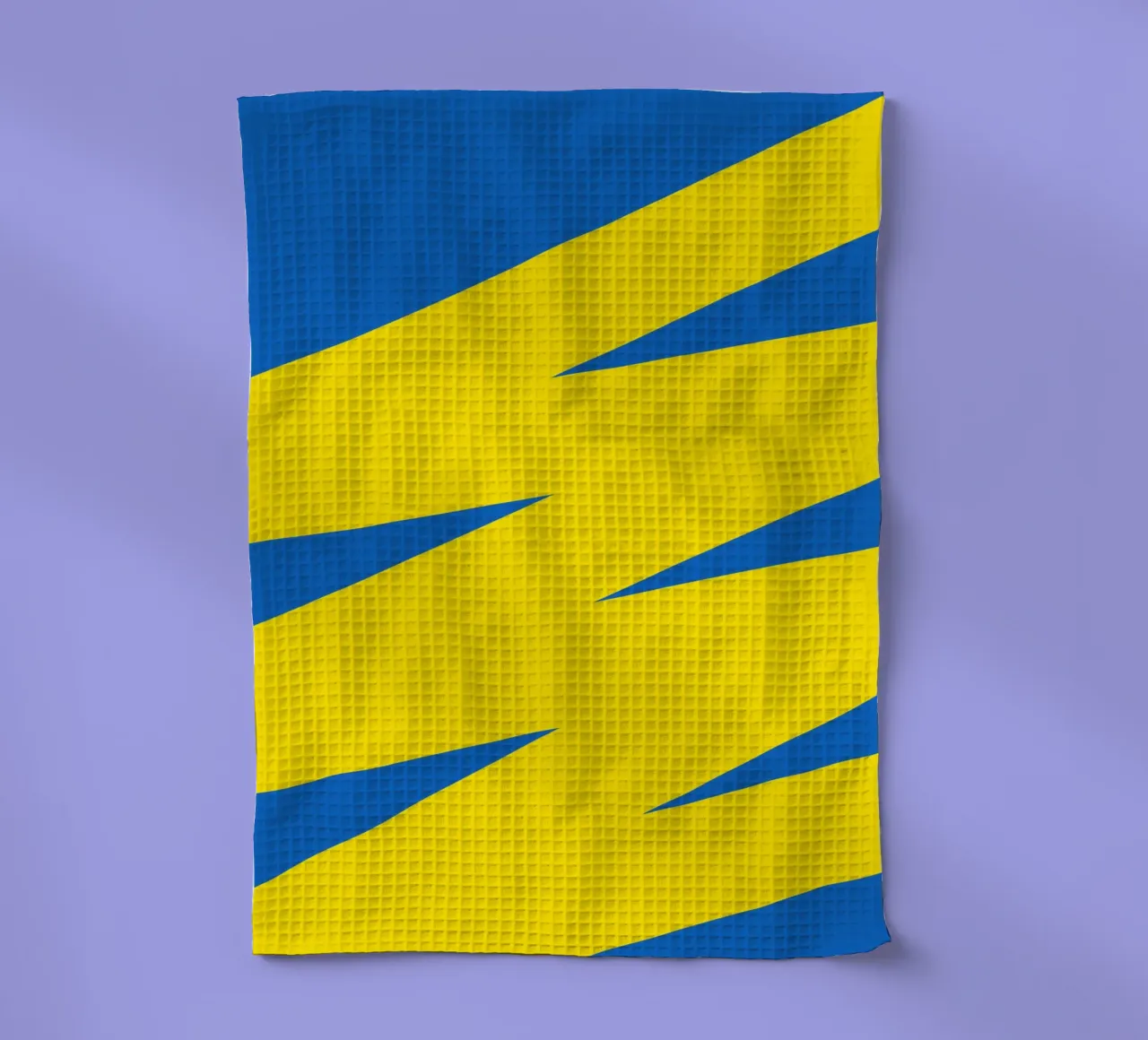 Tonnerre jaune bleu torchon de galihstudio