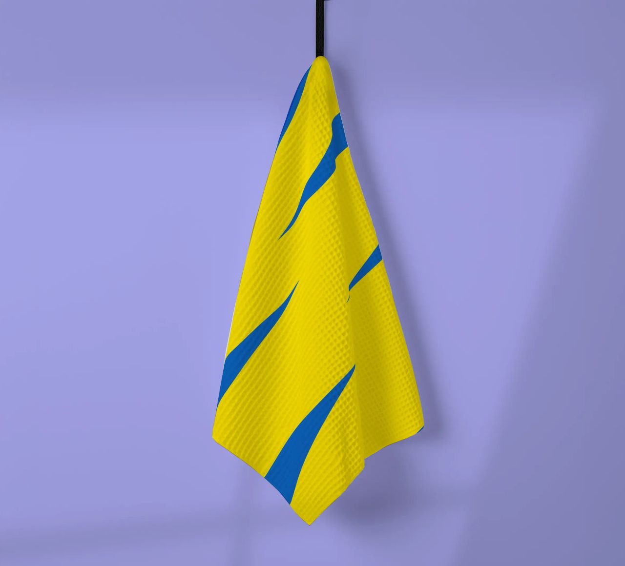 Tonnerre jaune bleu torchon de galihstudio