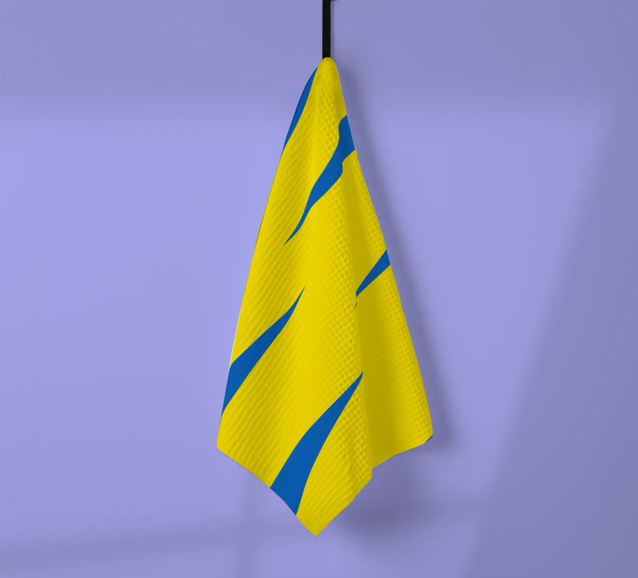 Tonnerre jaune bleu torchon de galihstudio