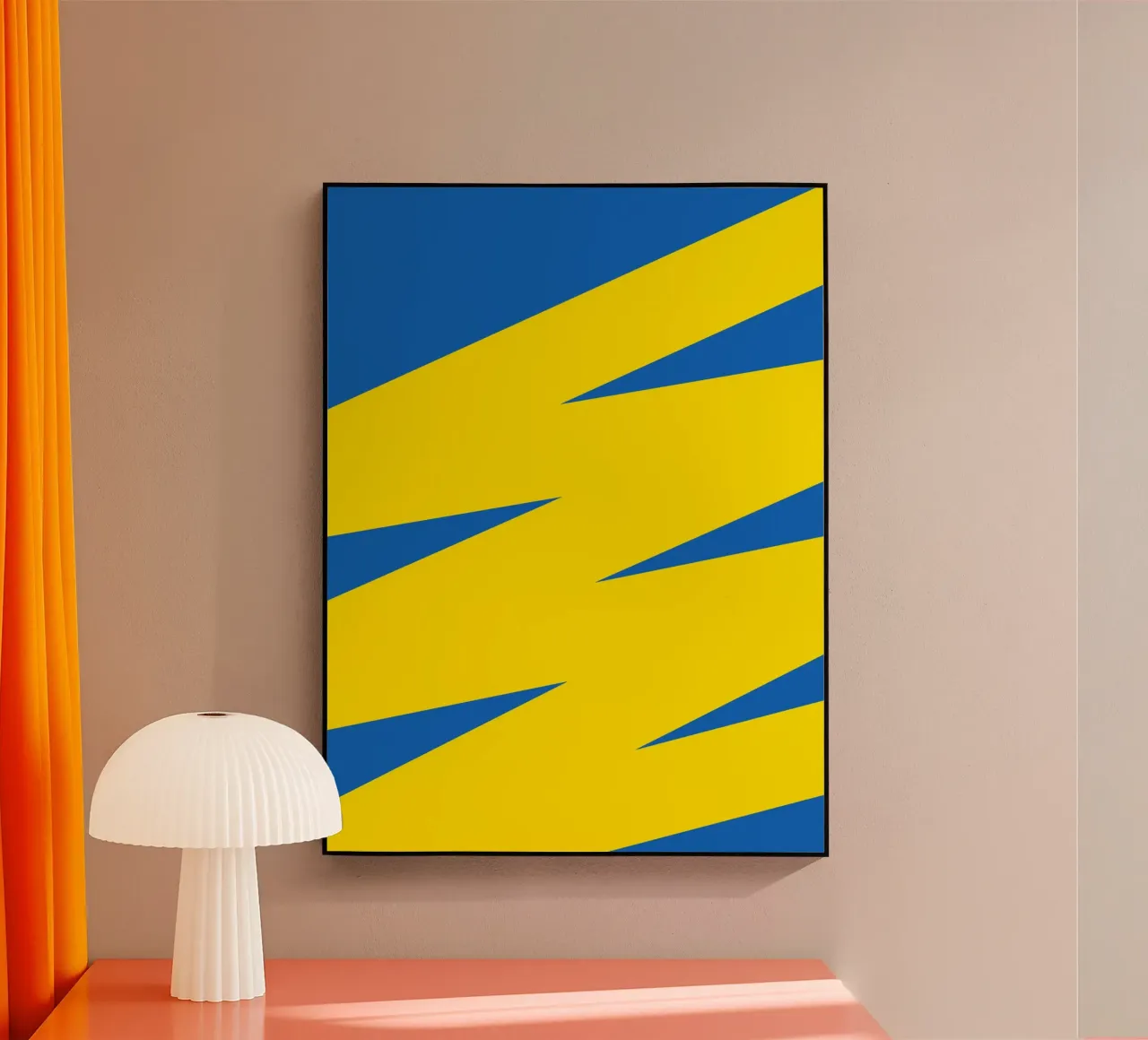 Tuono giallo blu plexiglass da galihstudio