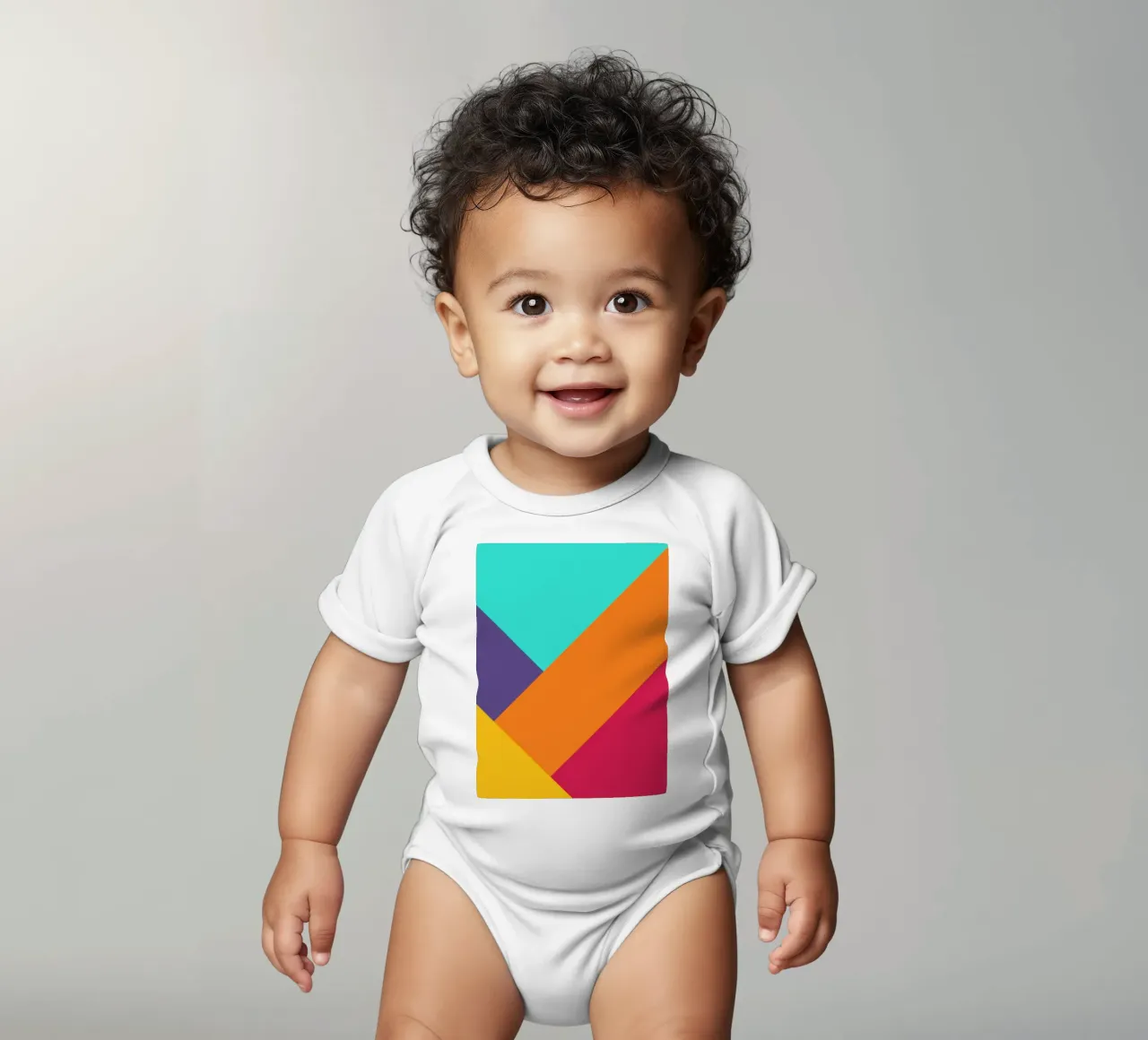 Overlay shape abstract vibrant body neonato maniche corte da galihstudio