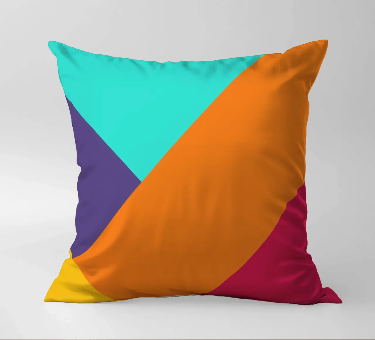 Overlay shape abstract vibrant decorative cushion by galihstudio