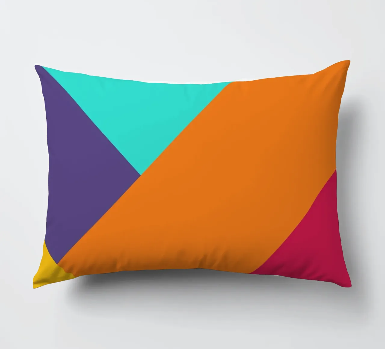 Overlay shape abstract vibrant decorative cushion by galihstudio