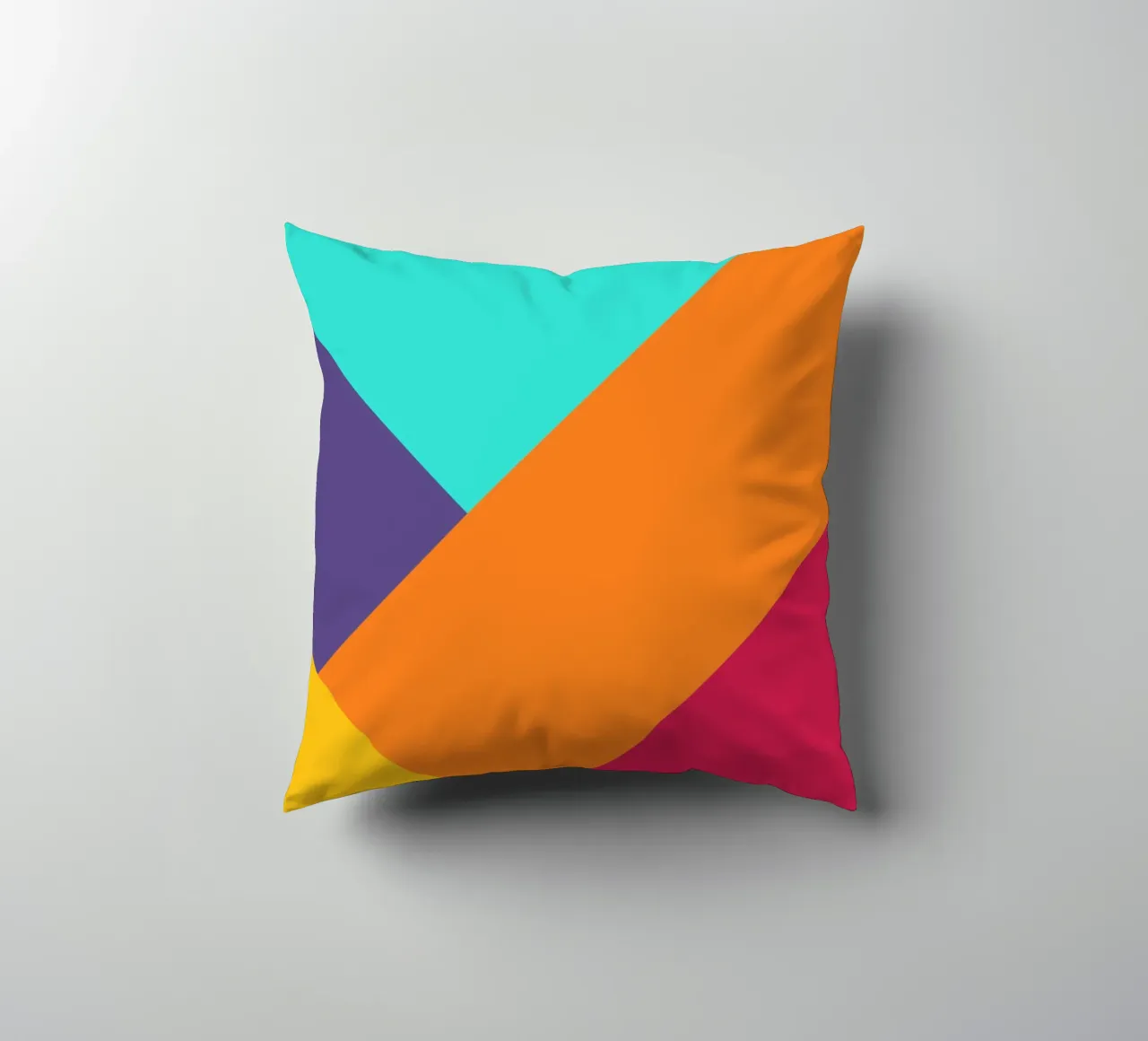 Overlay shape abstract vibrant decorative cushion by galihstudio