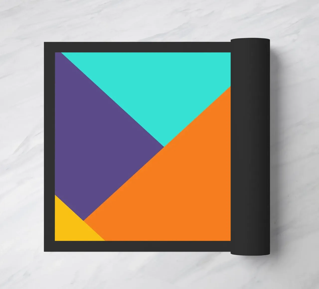 Overlay shape abstract vibrant deurmat van galihstudio