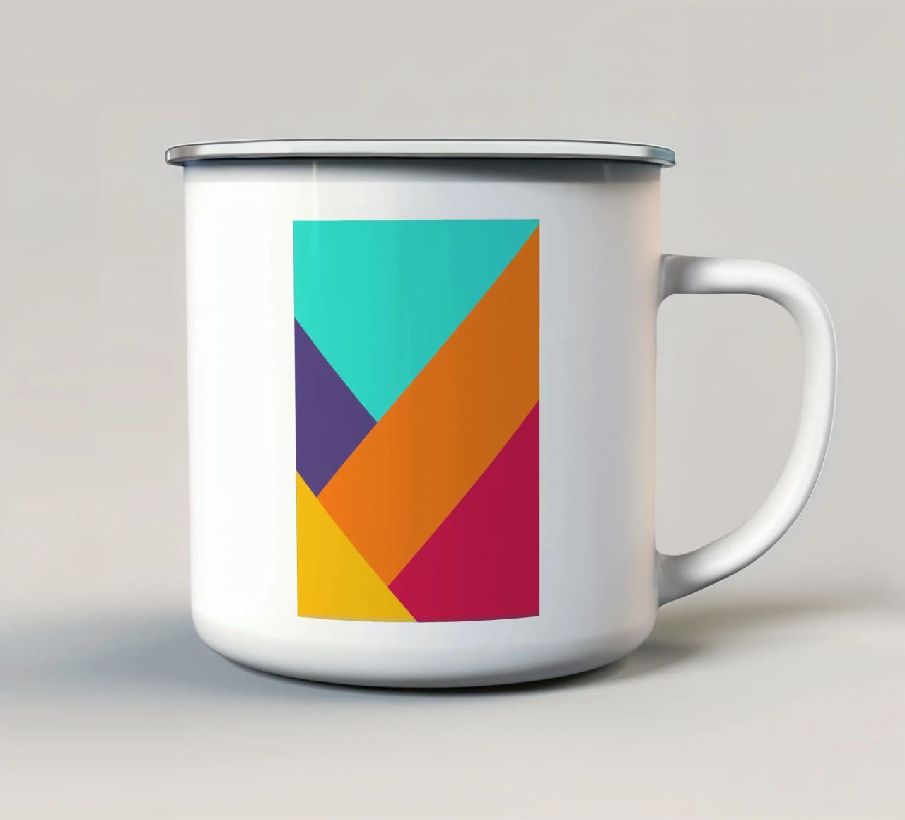 Overlay shape abstract vibrant tazza in smalto da galihstudio